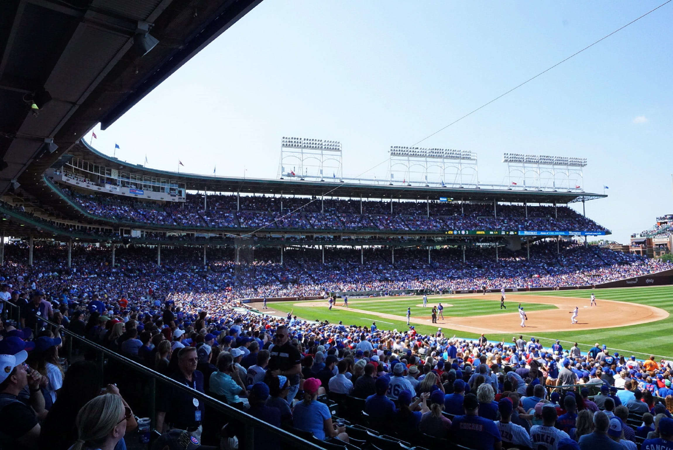 built structure, baseball, leisure activity, large group of people, sport, travel, arts culture and entertainment, crowd, nature, men, cubs, wrigley field, HD Wallpaper