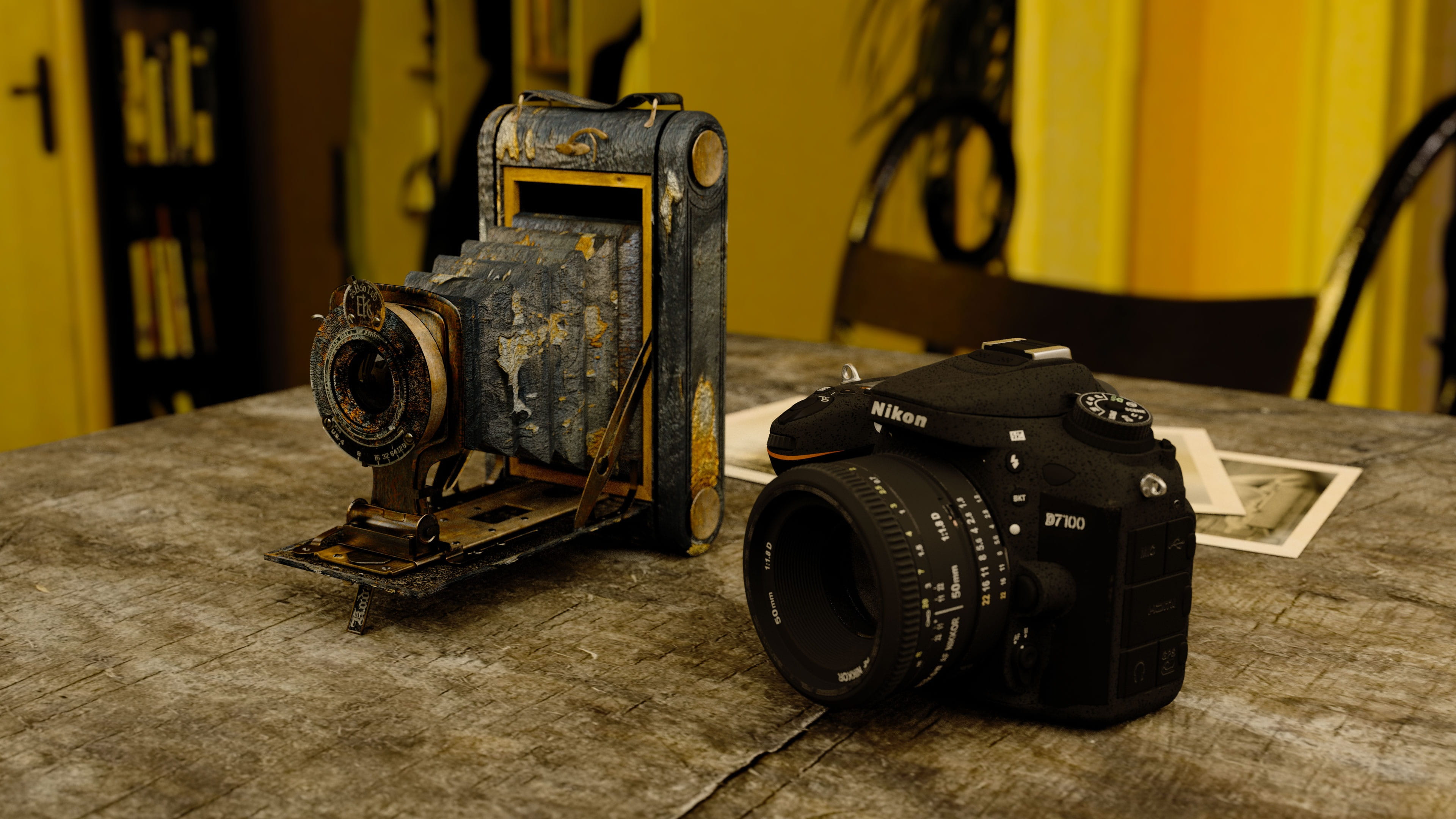 texture, d7100, vintage, the past, 4K, still life, analog, wood - material, nikon, obsolete, close-up, old, photography, no people, lens, photography themes, HD Wallpaper