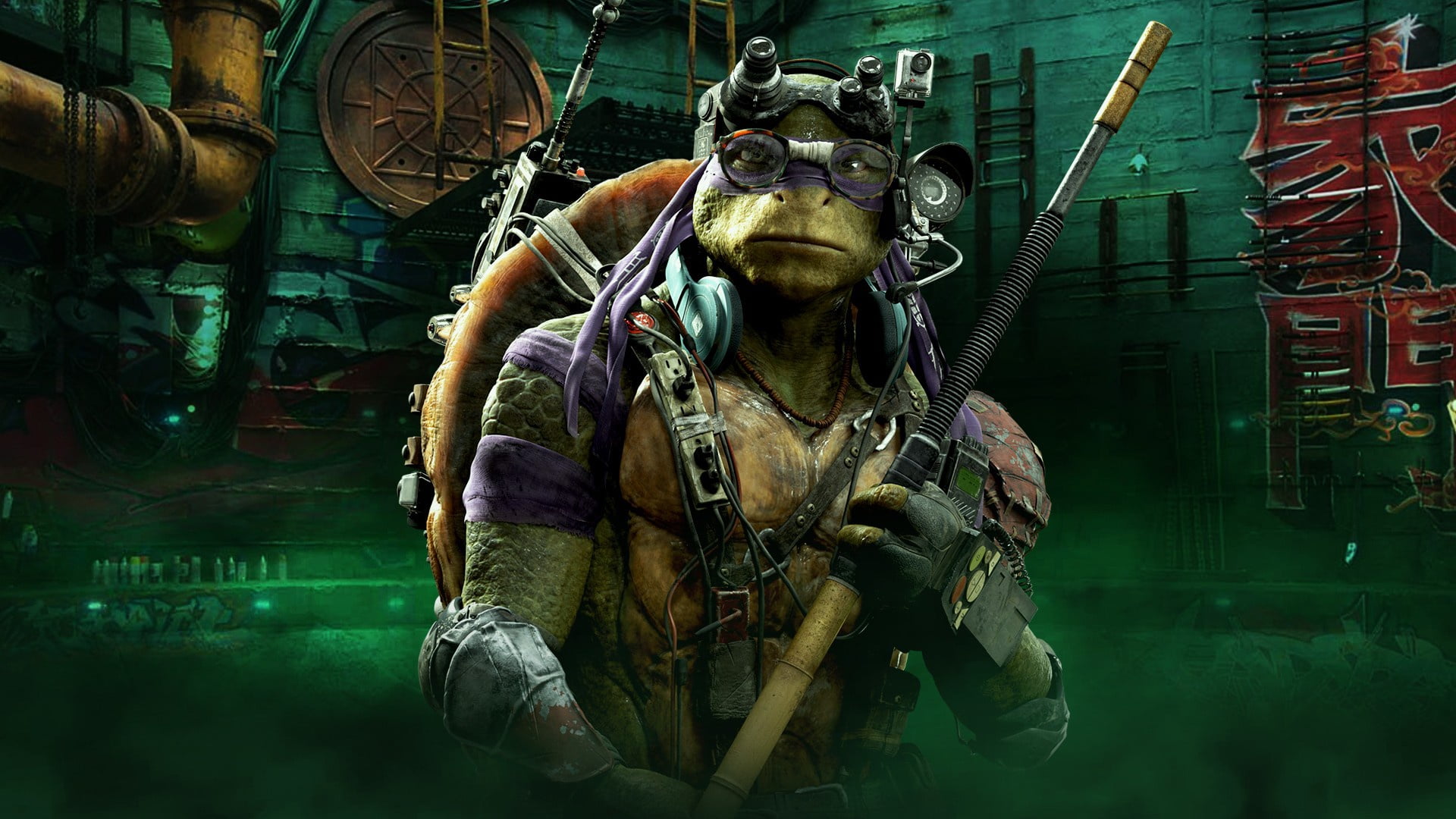 outdoors, art and craft, front view, holding, hero, mask, representation, Donatello, shinobi, disguise, 1080P, standing, male likeness, sculpture, yuusha, HD Wallpaper