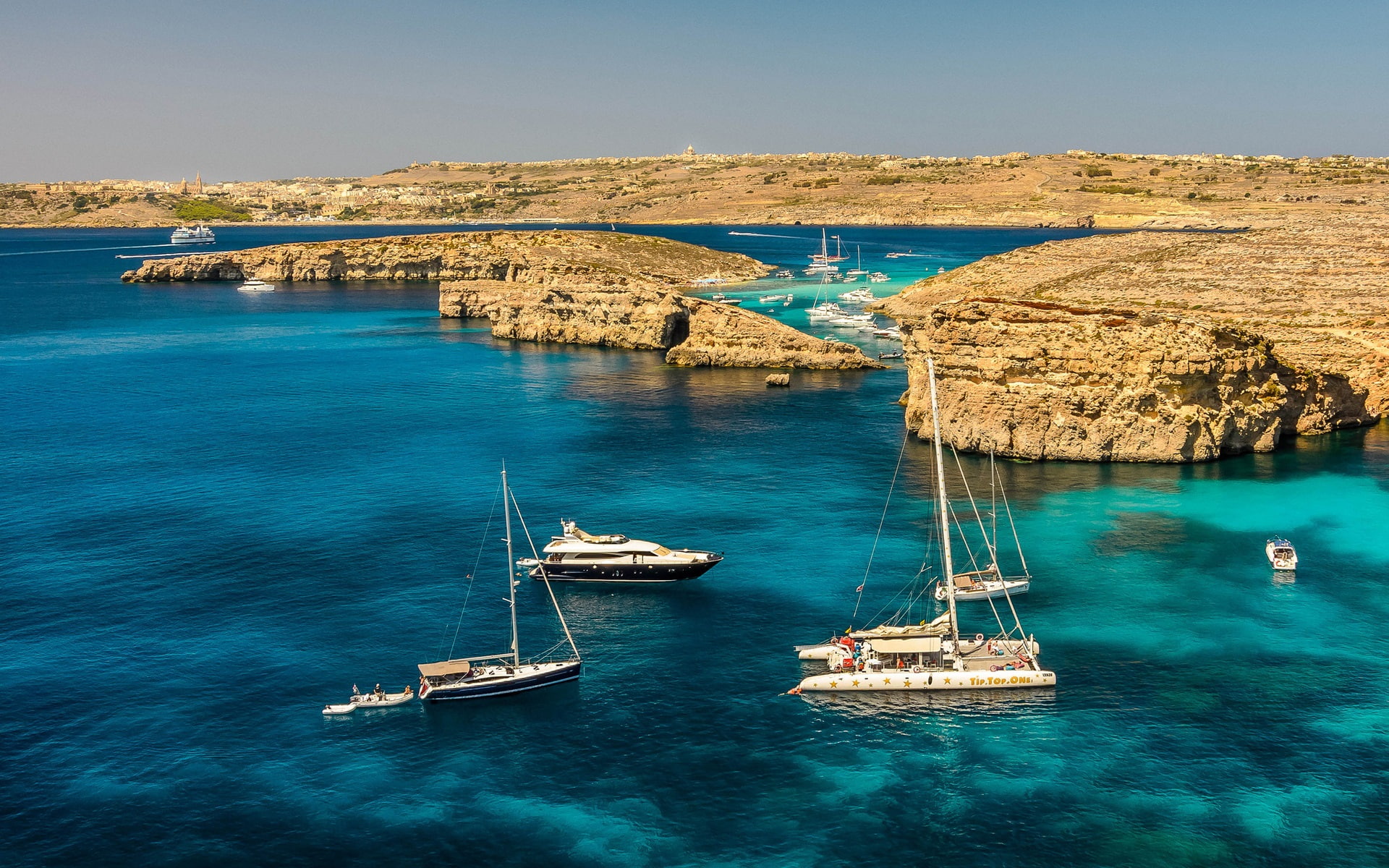 Malta, Sea, Rocks, Yachts, Scenery, 1080P, HD Wallpaper