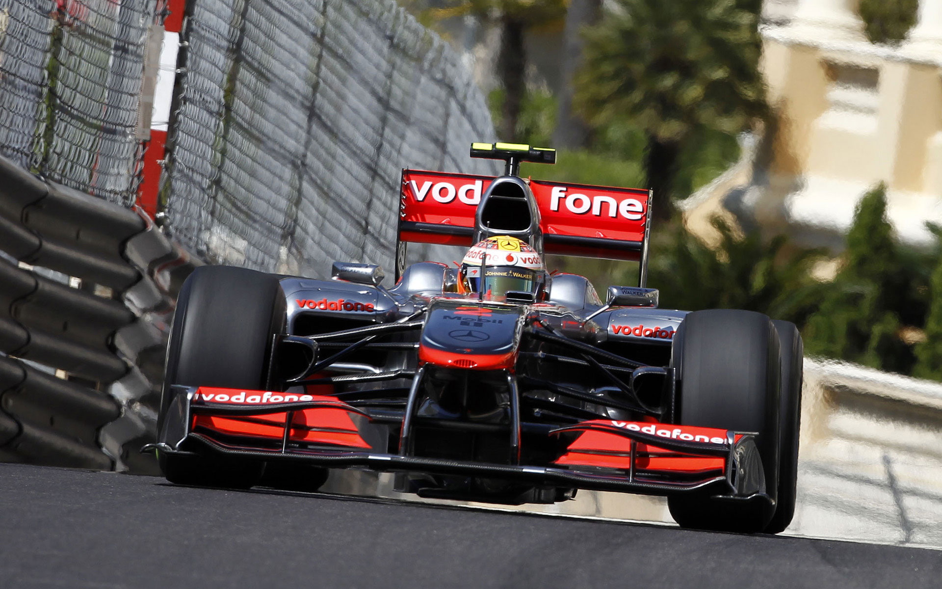 hd, cars, vodafone, one, track, racing, formula, f1, f, black, red, race, 1080P, car, HD Wallpaper