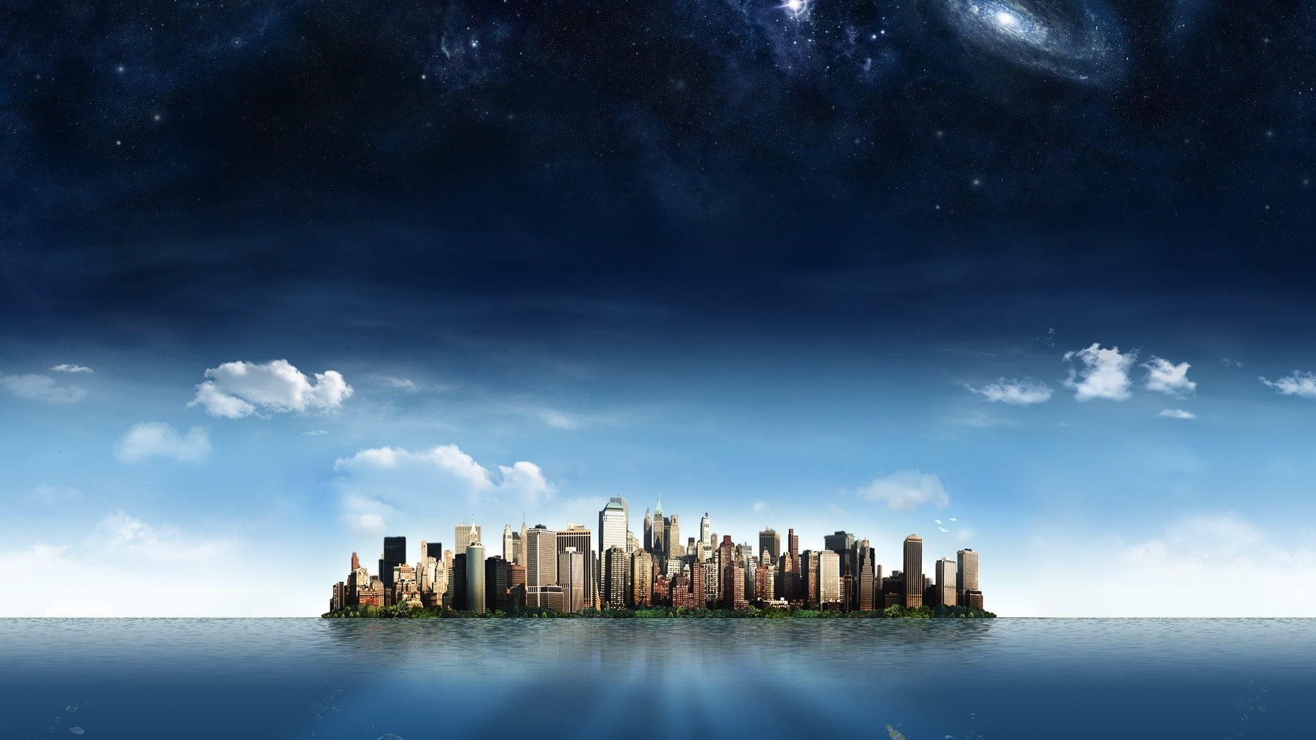 york, hd, water, new, new york, island, manhattan, ny, 1080P, cityscape, HD Wallpaper