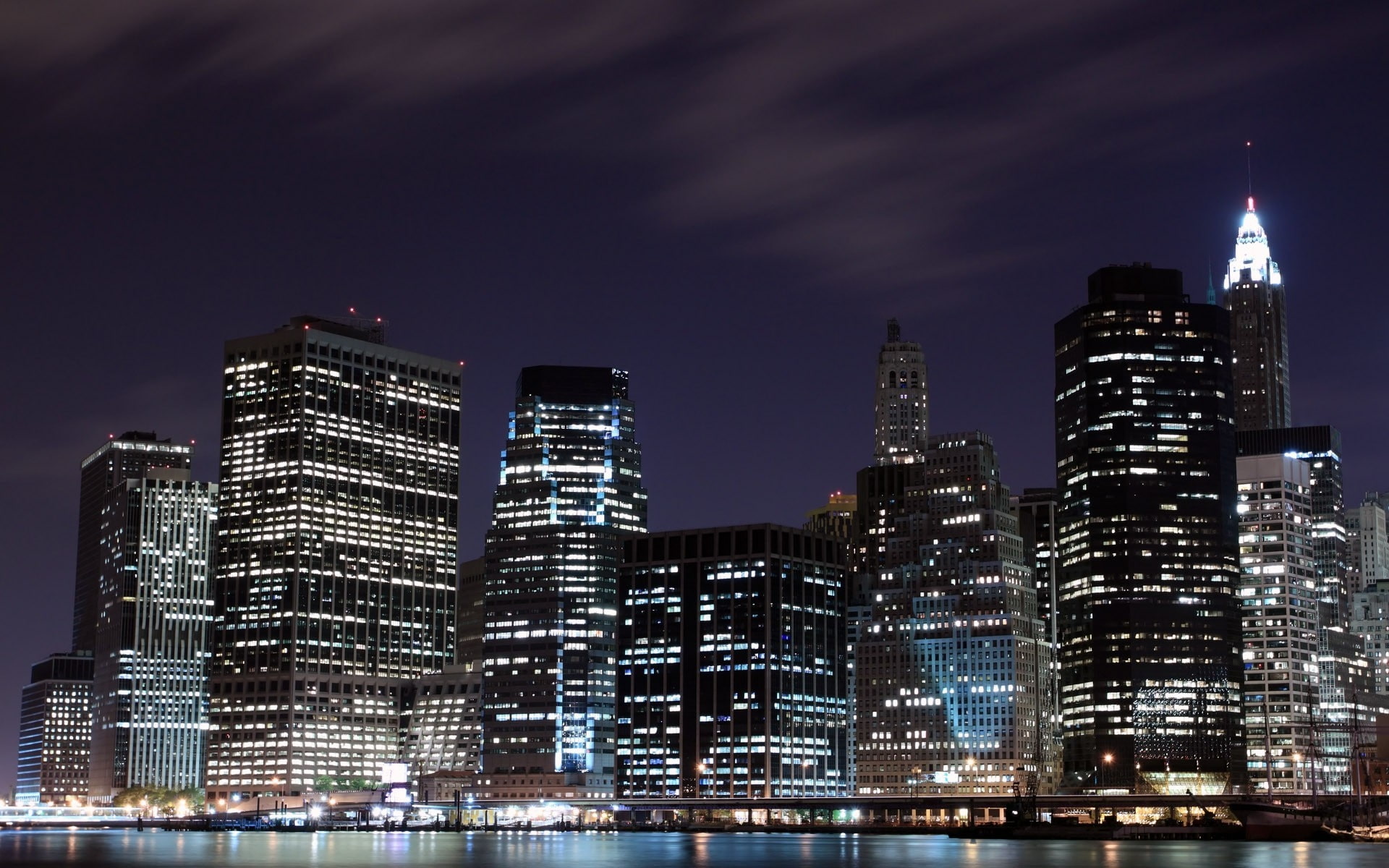 1080P, new york, skyline, city, ny, night, HD Wallpaper