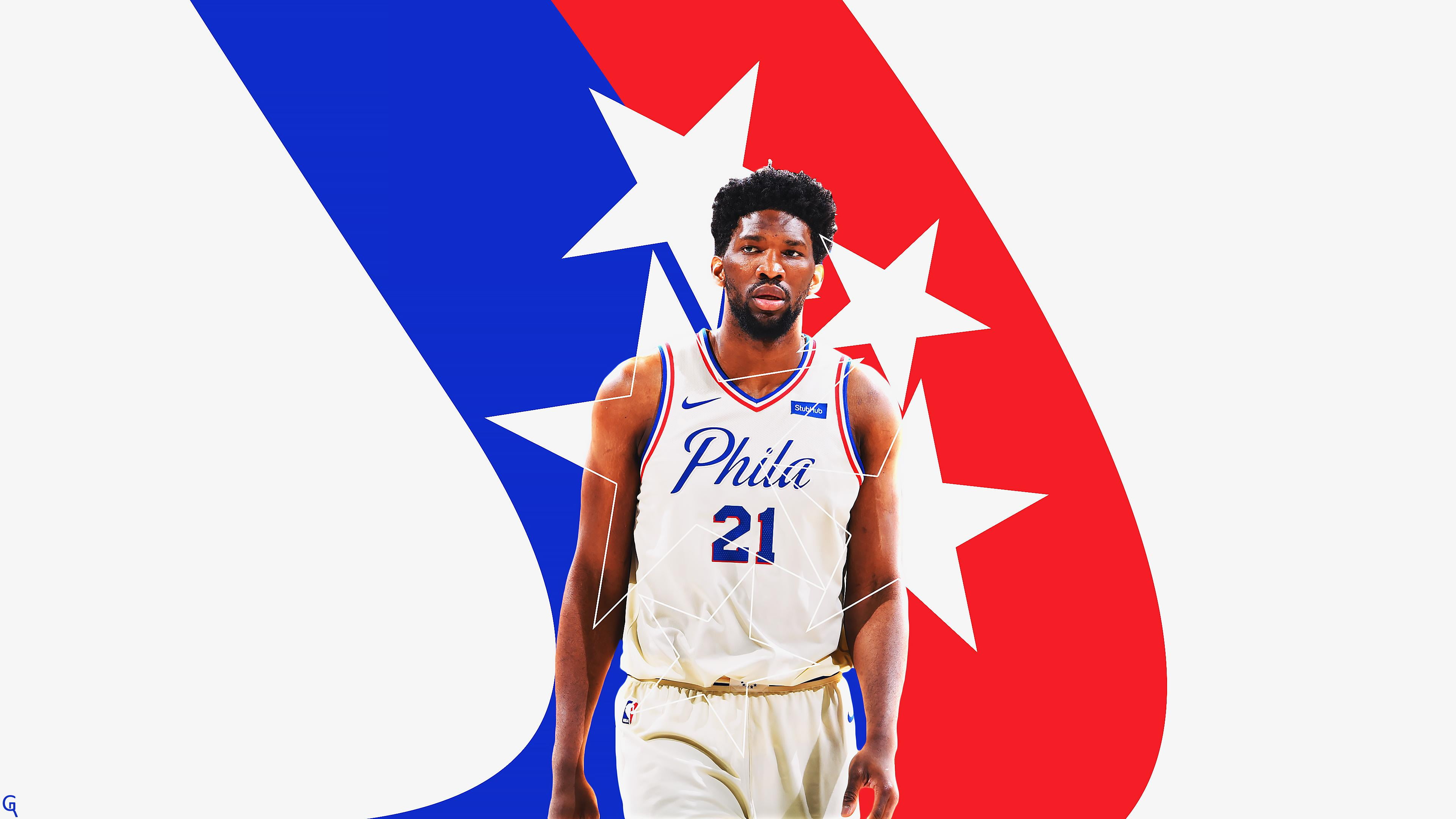 Joel Embiid, Philadelphia 76ers, Basketball, 4K, NBA, HD Wallpaper