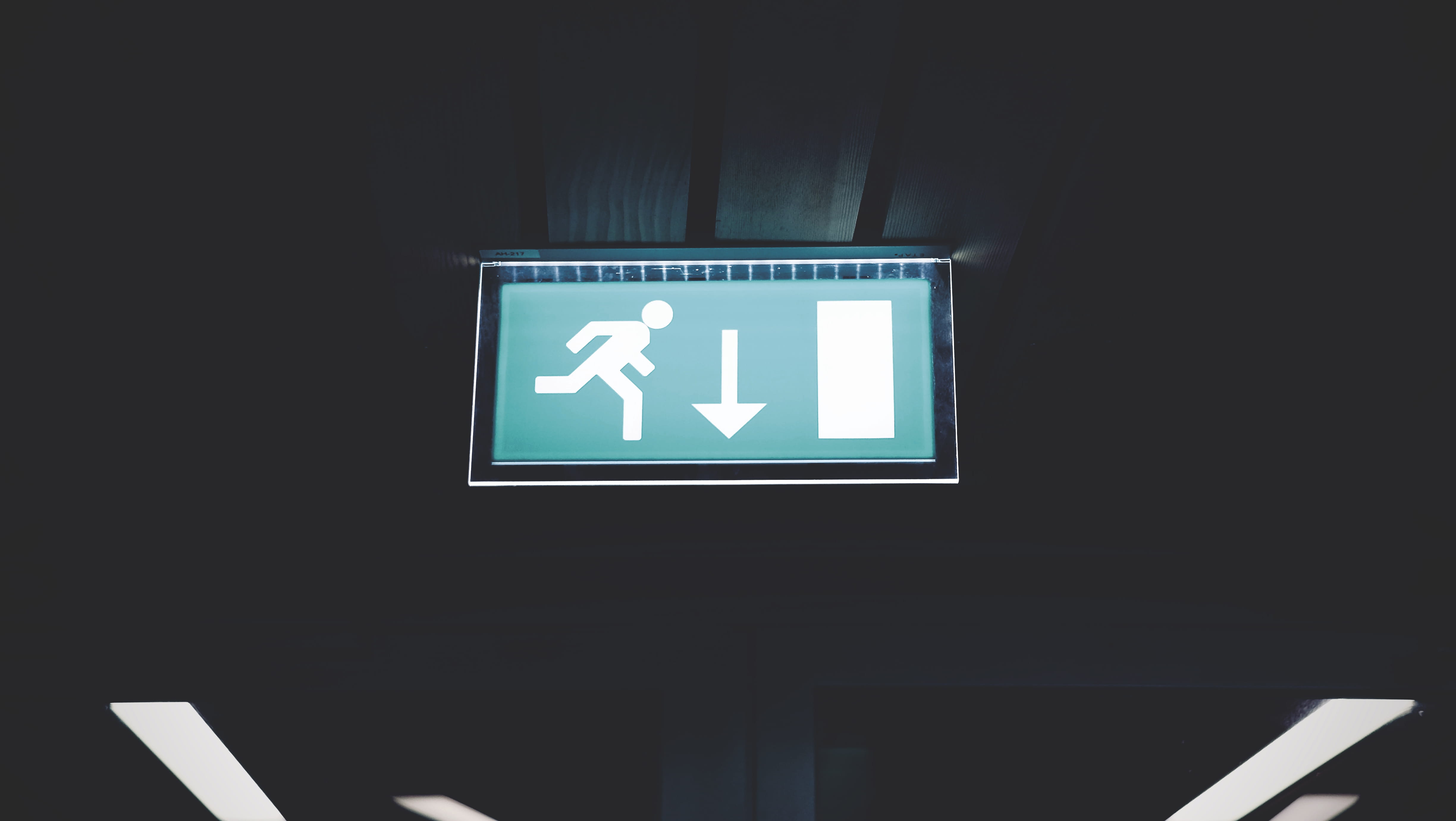 glowing, communication, guidance, close-up, electronics, lights, fire escape, exit sign, image, directional sign, information symbol, emergency exit, representation, HD Wallpaper