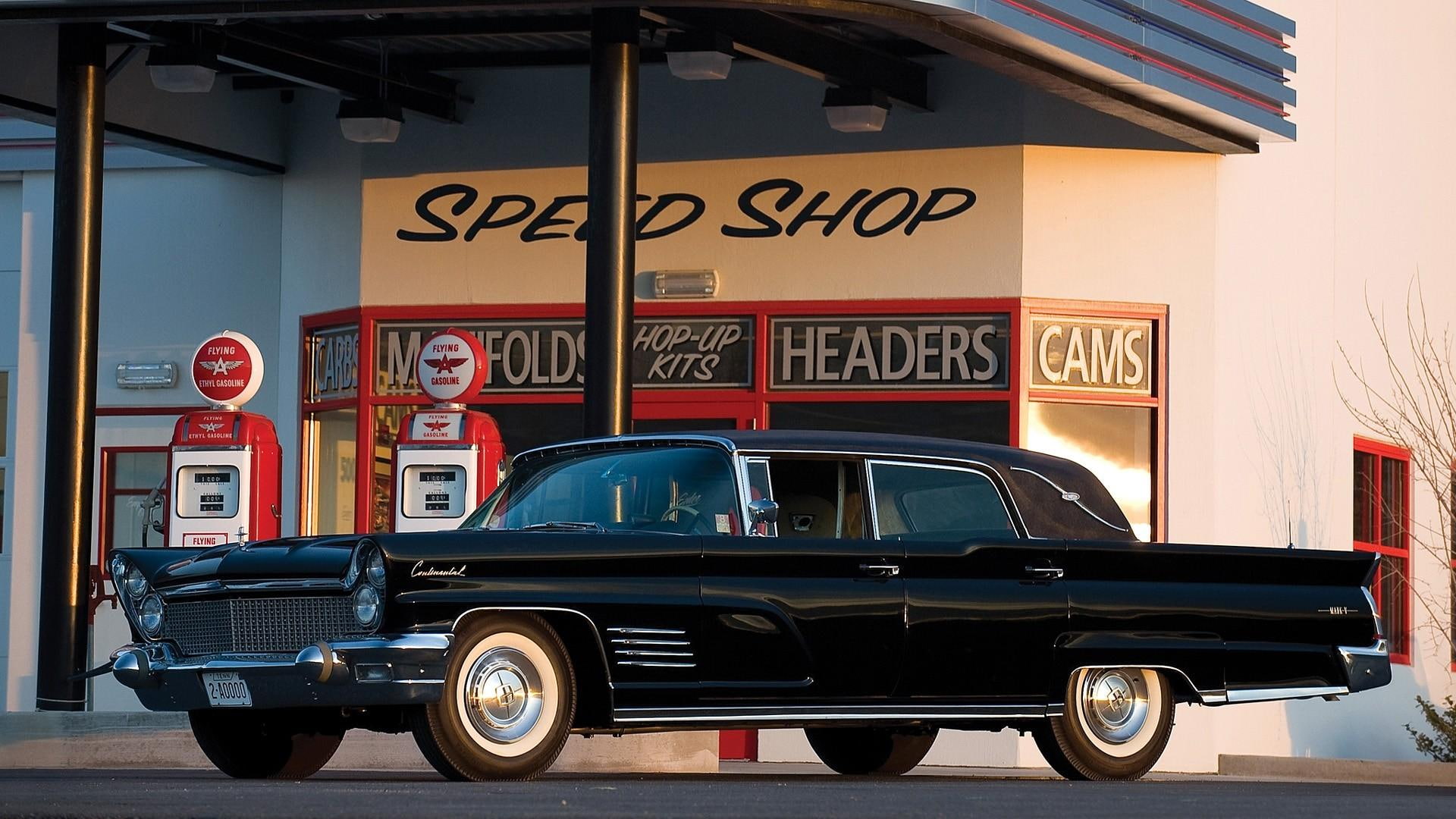1960, speed, mark, limo, black, v, vintage, 1080P, classic, lincoln, antiq, limousine, continental, HD Wallpaper