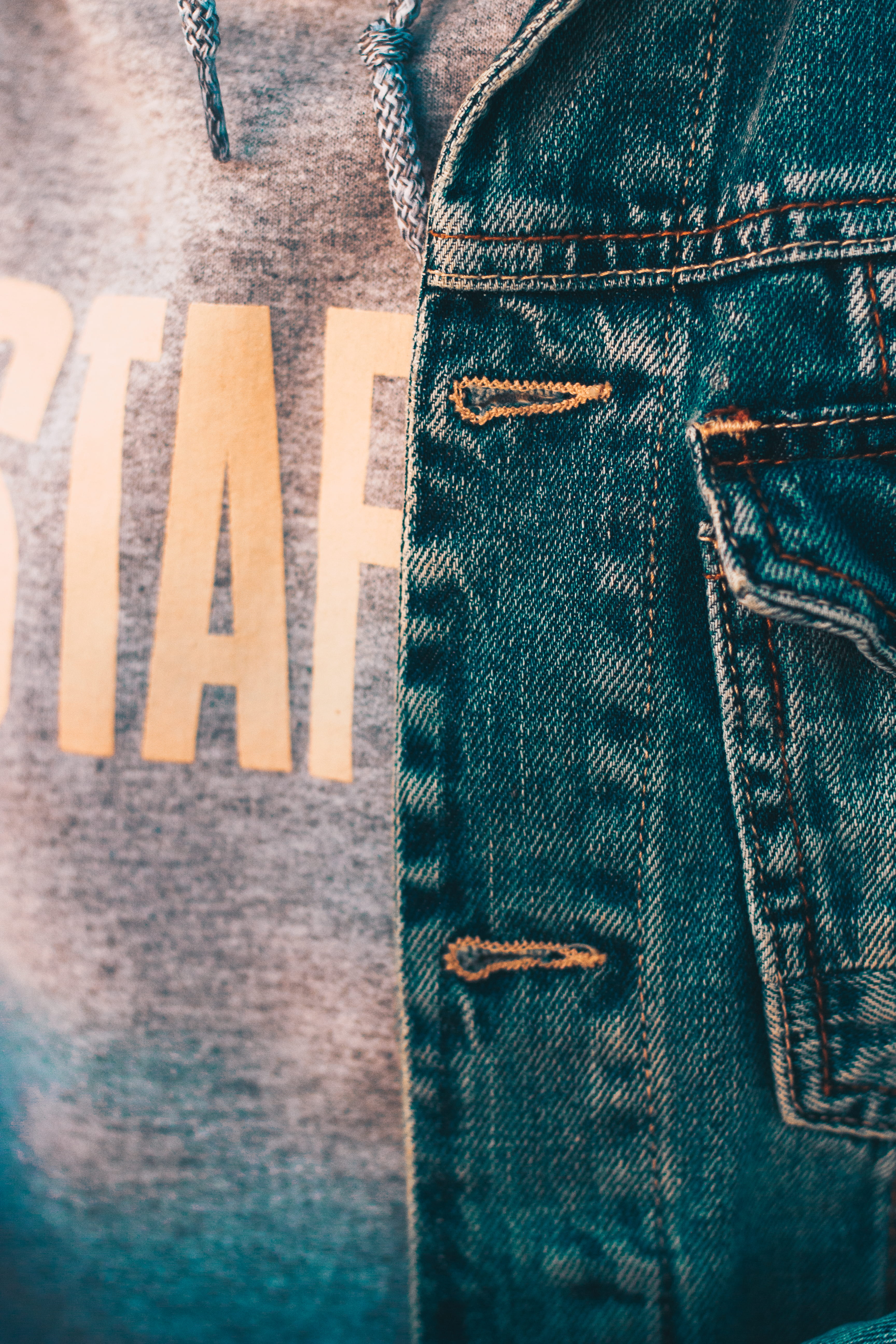 communication, no people, handm, denim, jean jacket, 5K, clothing, pacsun, pattern, close-up, abercrombe, full frame, still life, beach, women, staff, Phone HD Wallpaper