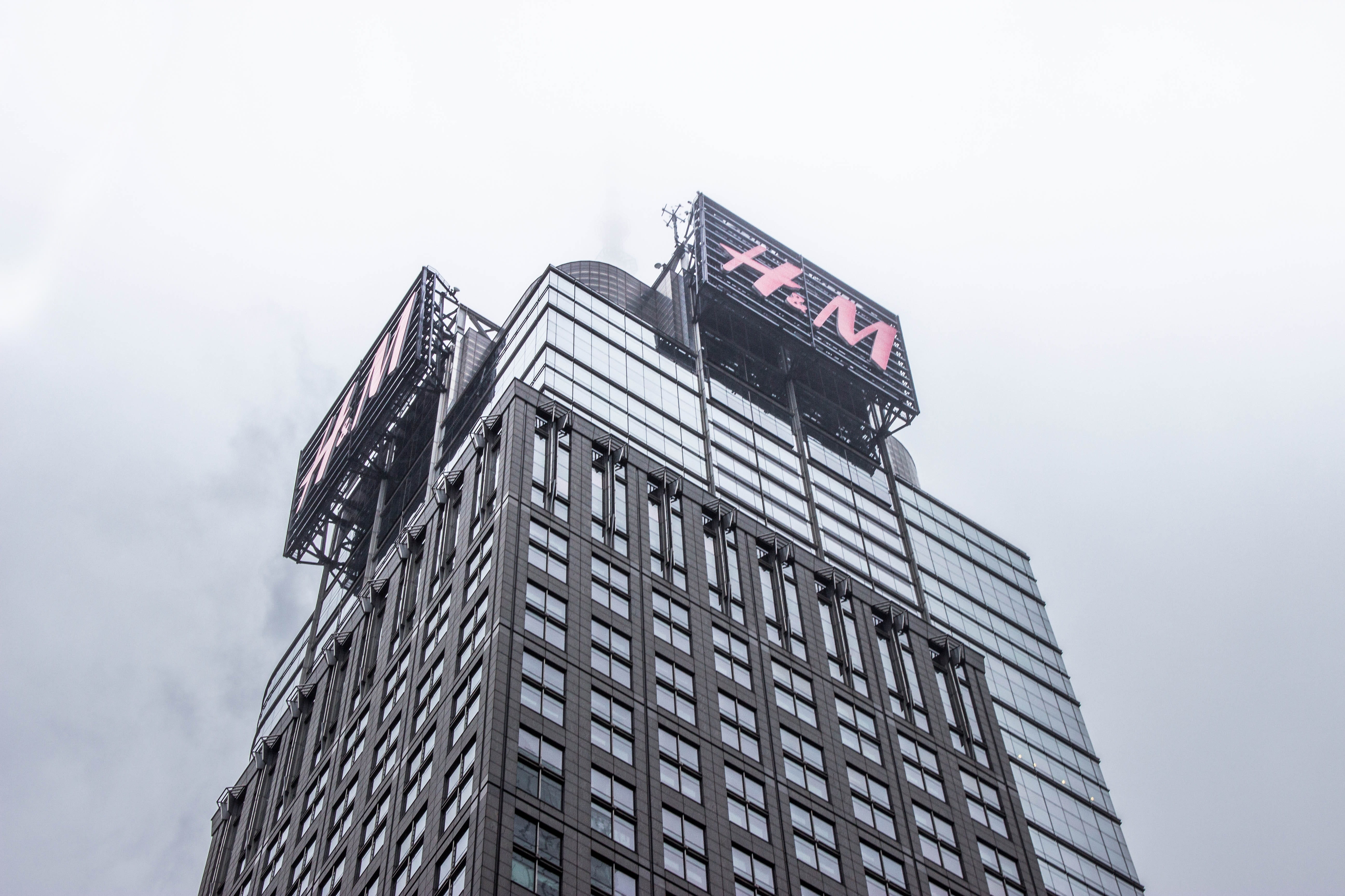 High Rise, 5K, protection, clouds, building exterior, sky, Tower, low angle view, built structure, industry, finance, city, architecture, outdoors, sign, HD Wallpaper