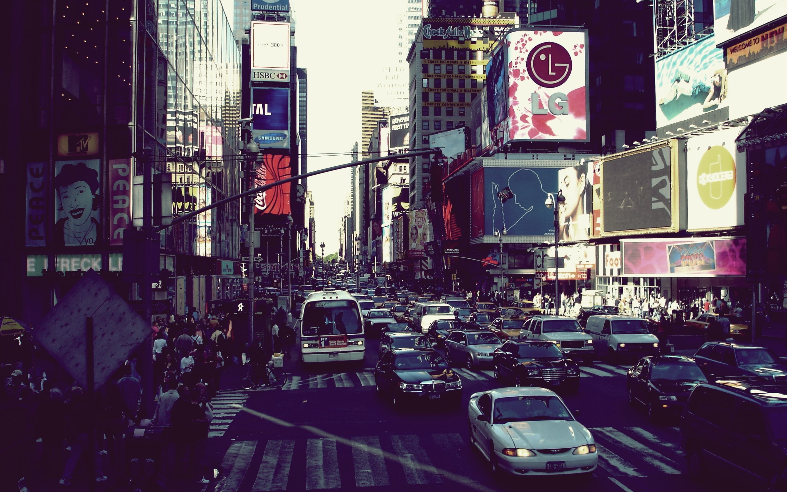 movement, new york, 2K, liveliness, megapolis, the city, city, HD Wallpaper
