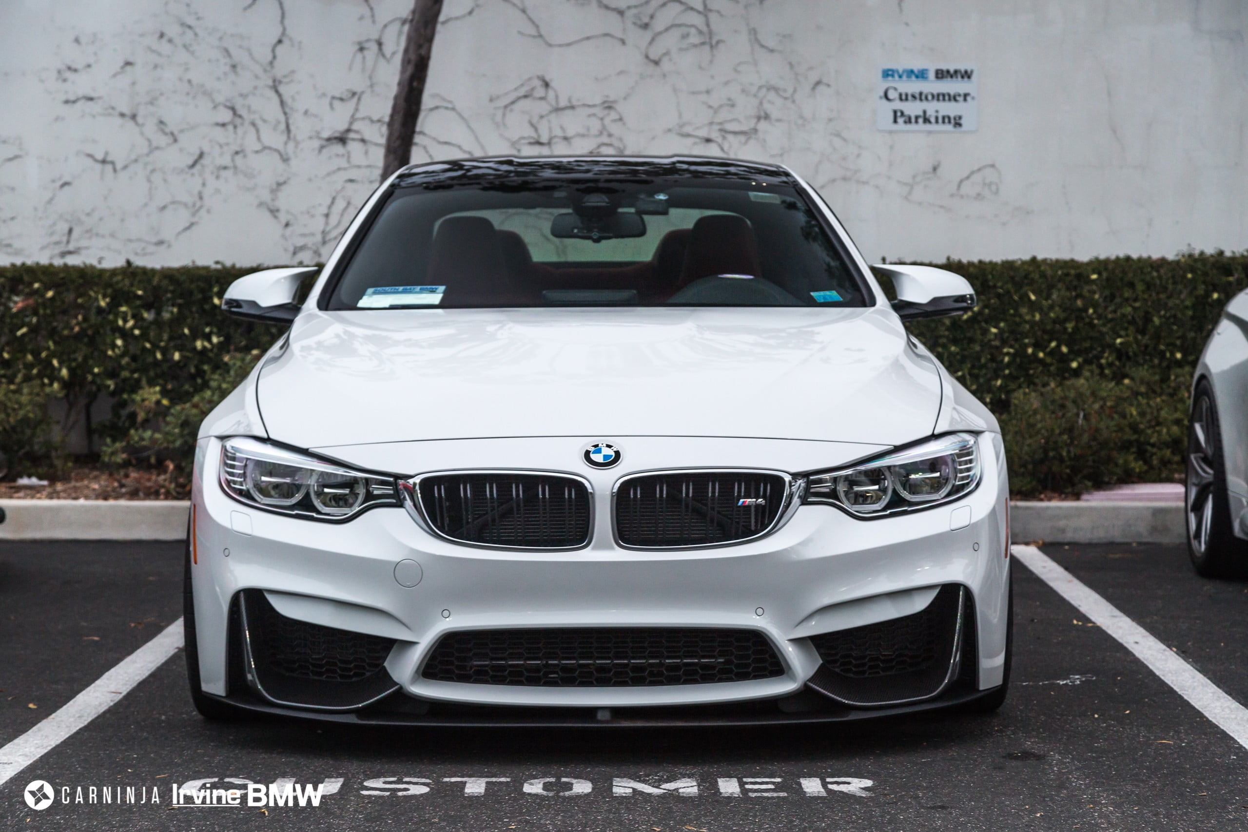 text, transportation, no people, day, city, outdoors, travel, Carninja, western script, retro styled, street, BMW M4 Coupe, parking, 2K, low, motor vehicle, HD Wallpaper