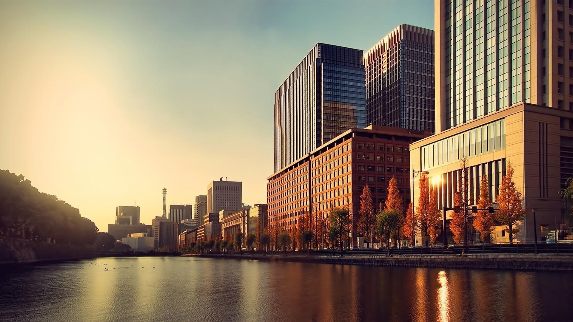 grey, 1920x1080, building, high, asia, world, university, 1080P, japan, brown, tokyo, rise, HD Wallpaper