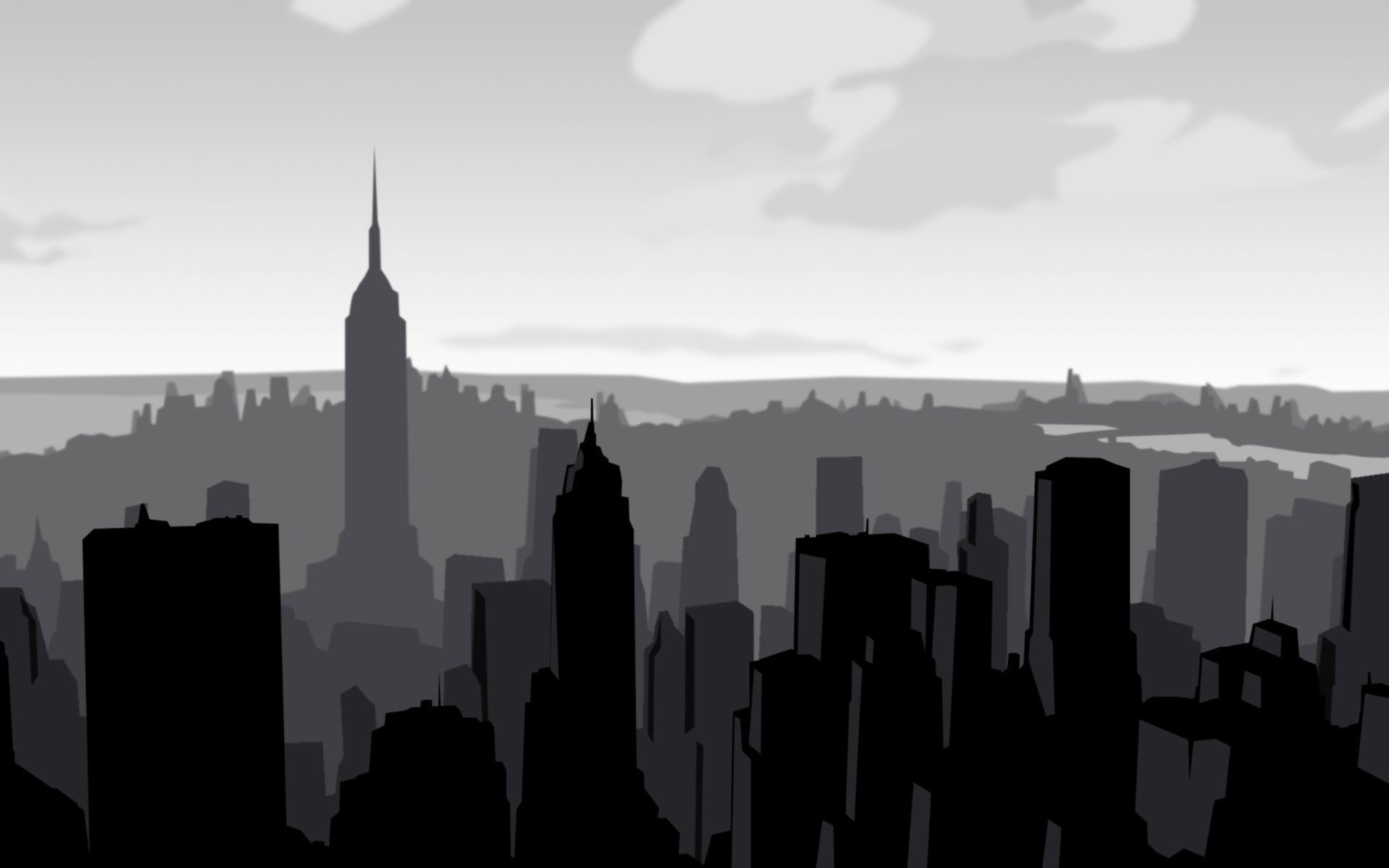 vector, Skyline, 1080P, new york, big apple, 1920x1200, usa, new york city, HD Wallpaper