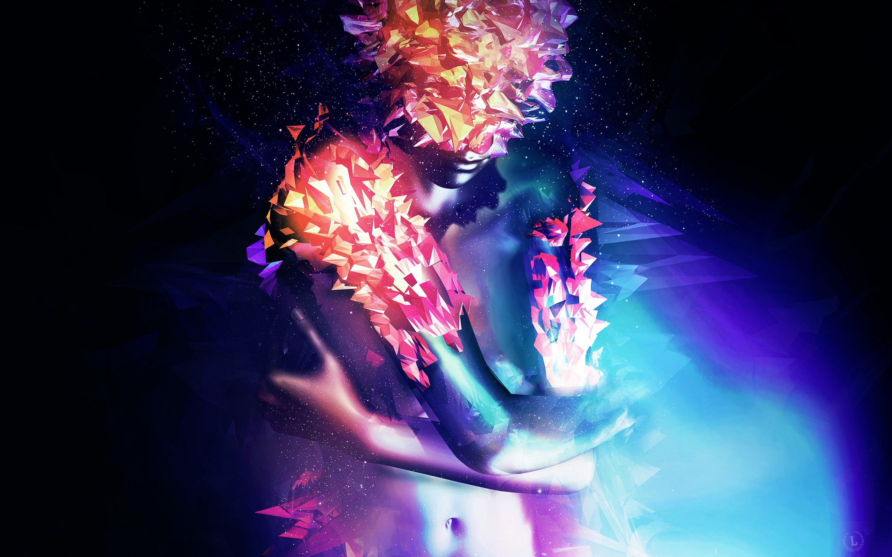 artwork, myth, colorful, neon, 2K, HD Wallpaper