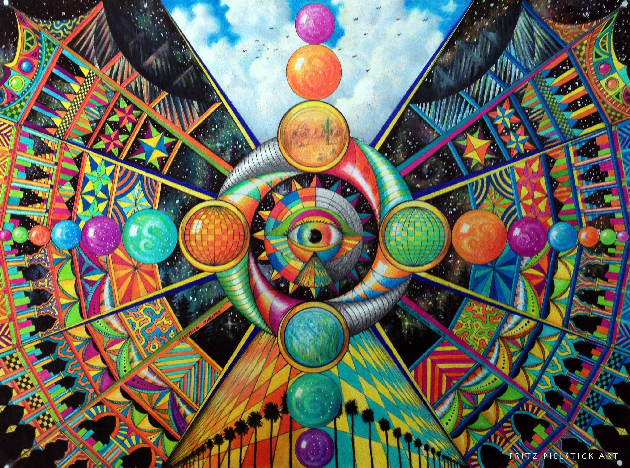 color, neon, fantasy, dream, artwork, 2K, psychedelic, art, teaser, detail, HD Wallpaper