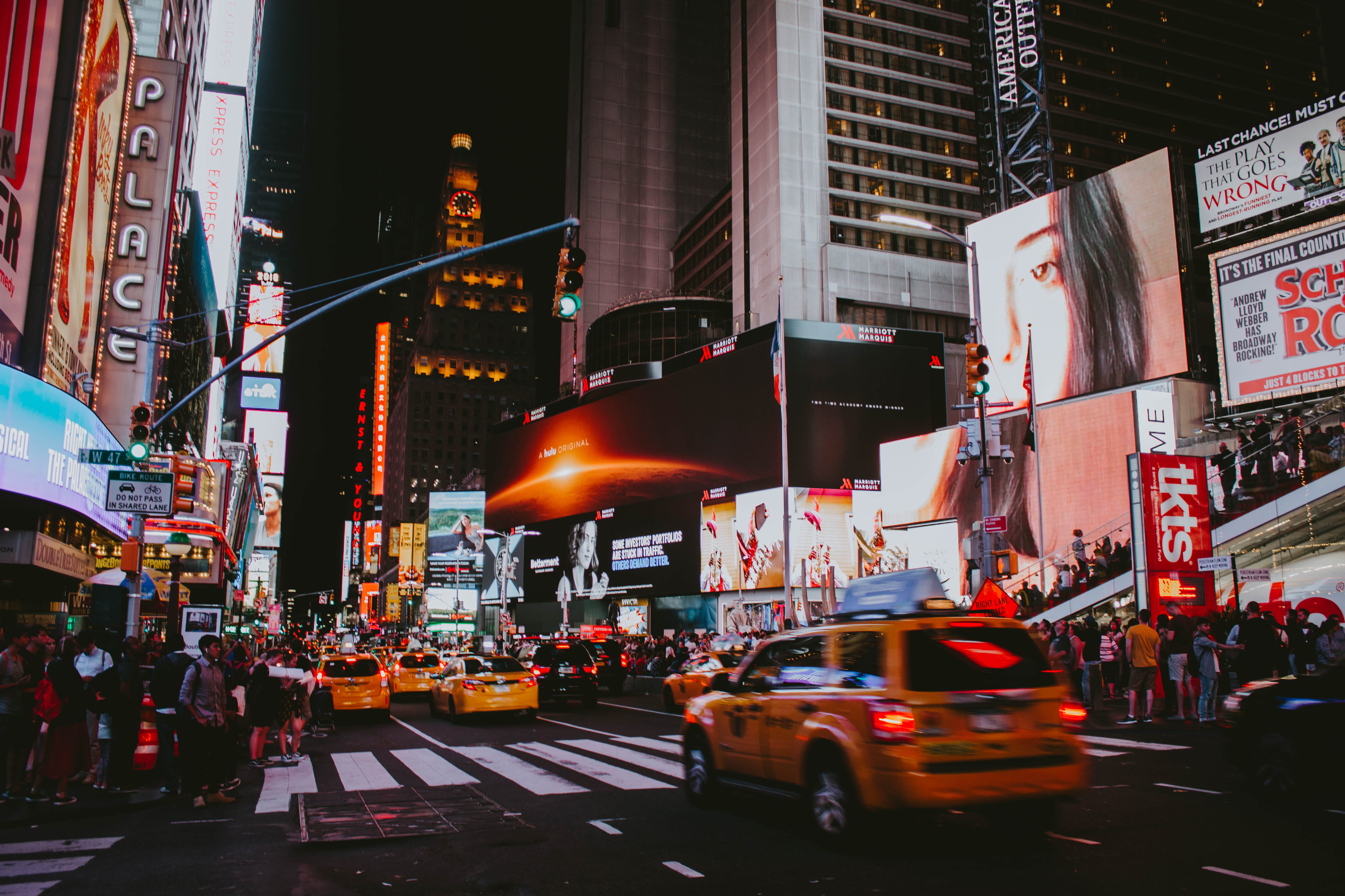 new York State, sign, downtown District, cityscape, city Life, illuminated, advertisement, commercial Sign, urban Scene, people, avenue, crowded, uSA, building, HD Wallpaper