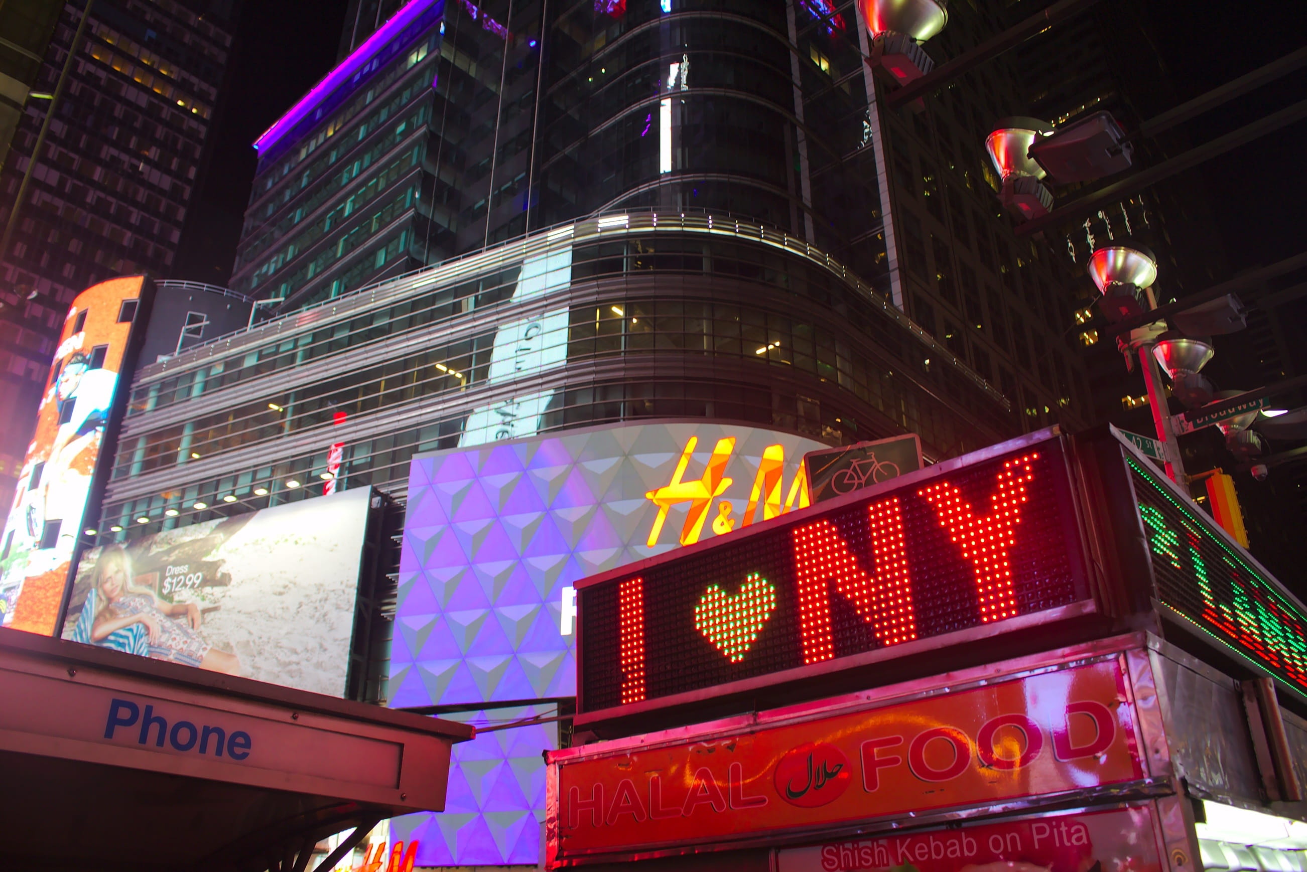 modern, Travel, city life, i love new york, communication, commercial, ny, advertisement, building exterior, financial district, neon, New, sign, architecture, HD Wallpaper