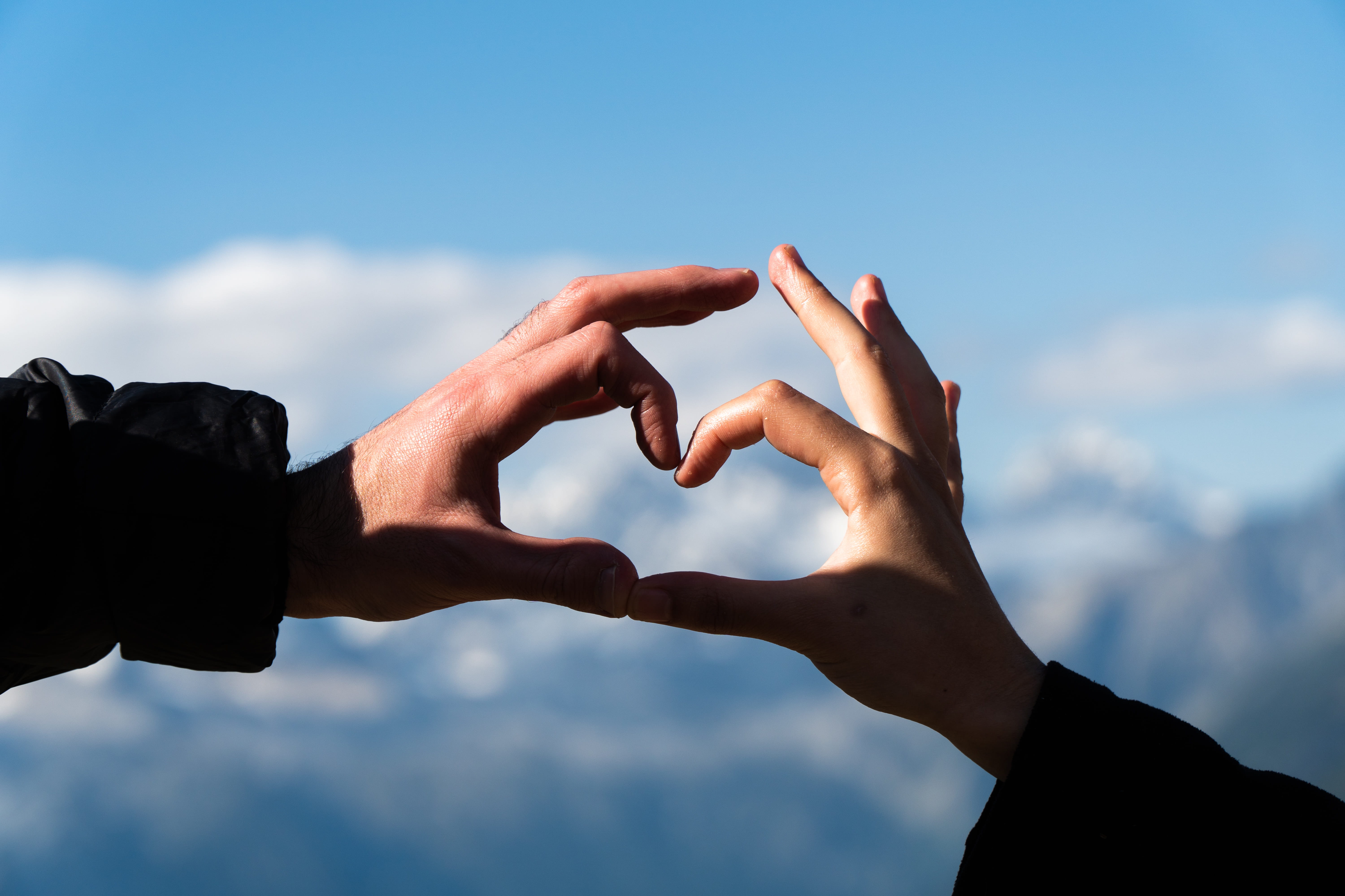 credit card, personal perspective, gesturing, tartan, heart shape, sky, human hand, lifestyles, cloud - sky, leisure activities, plaid, love, people, day, HD Wallpaper