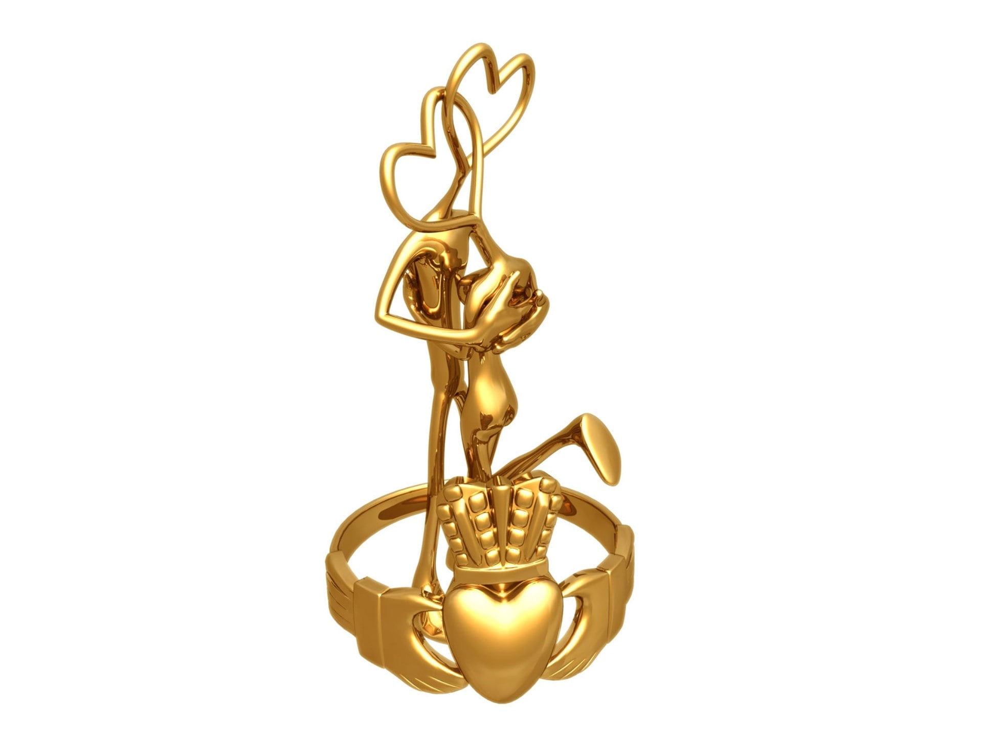 simple, luxury, copy space, indoors, 3D, cut out, shiny, winning, gold chain, gold colored, close-up, group, gold, ornate, single object, white background, HD Wallpaper