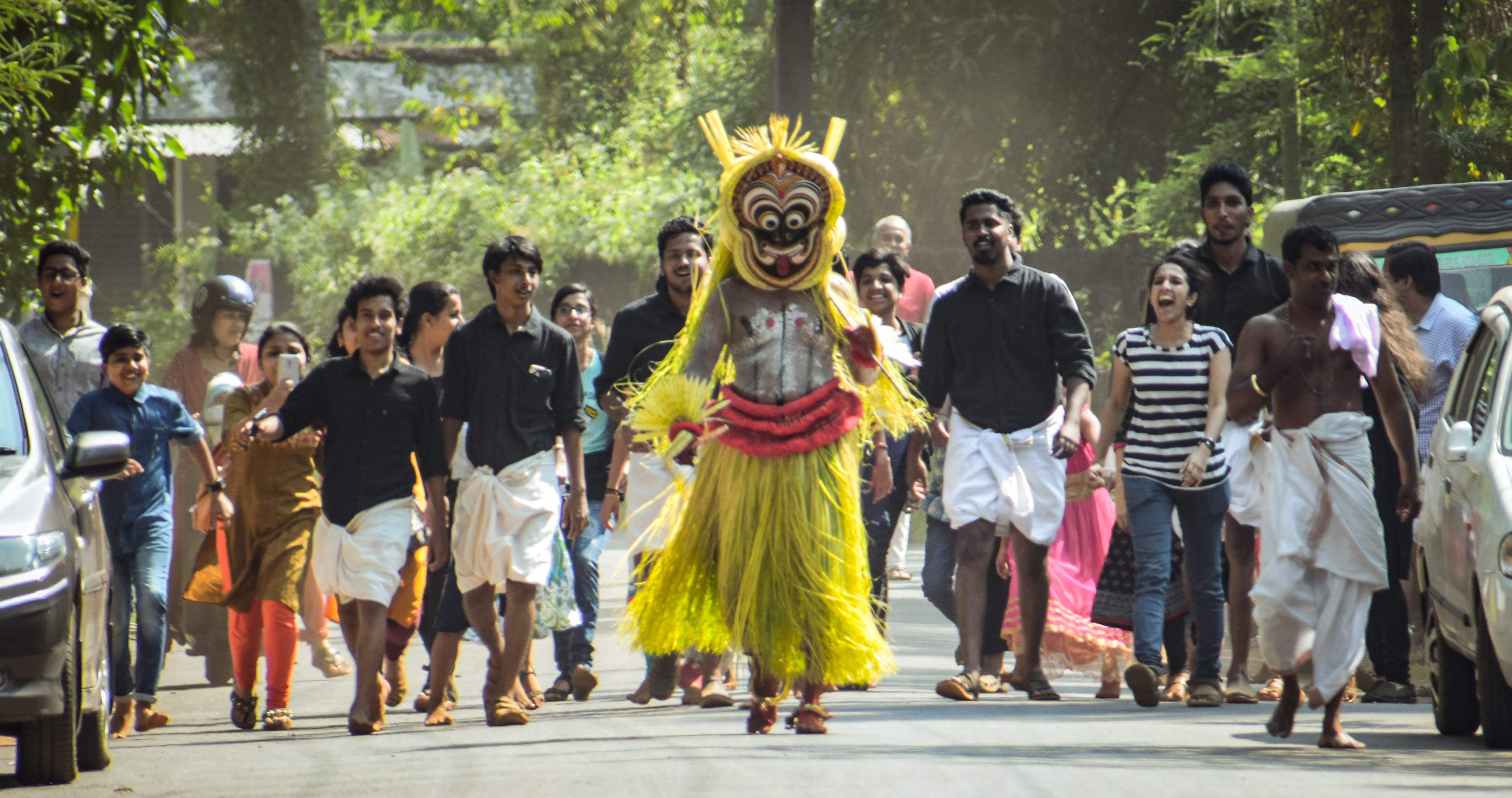 group, carnival, human, large group of people, leisure activity, outdoors, automobile, india, crowd, women, men, clothing, costume, happiness, celebration, HD Wallpaper
