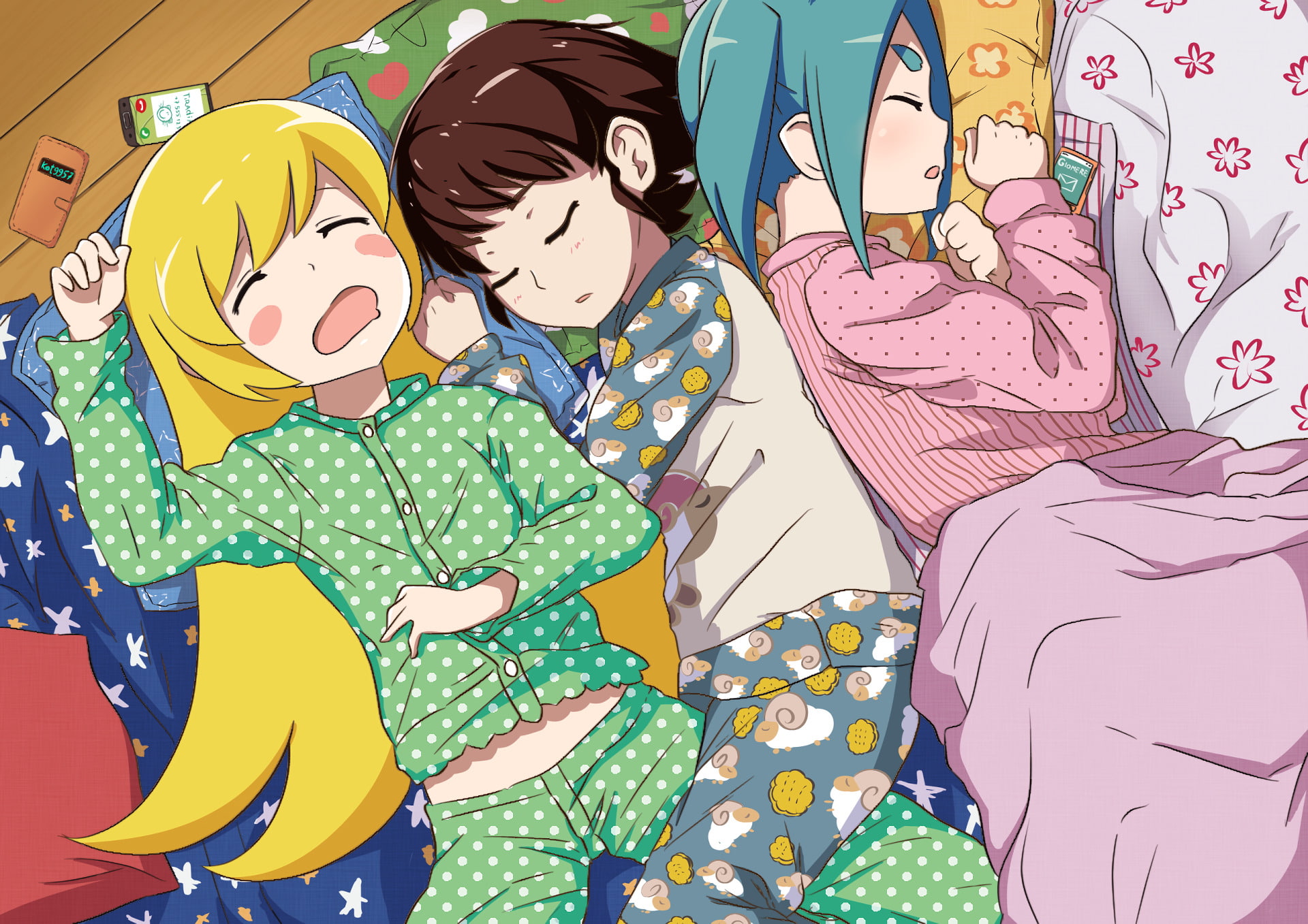 Mayoi Hachikuji, Shinobu Oshino, 1080P, Anime, Yotsugi Ononoki, Monogatari (Series), HD Wallpaper