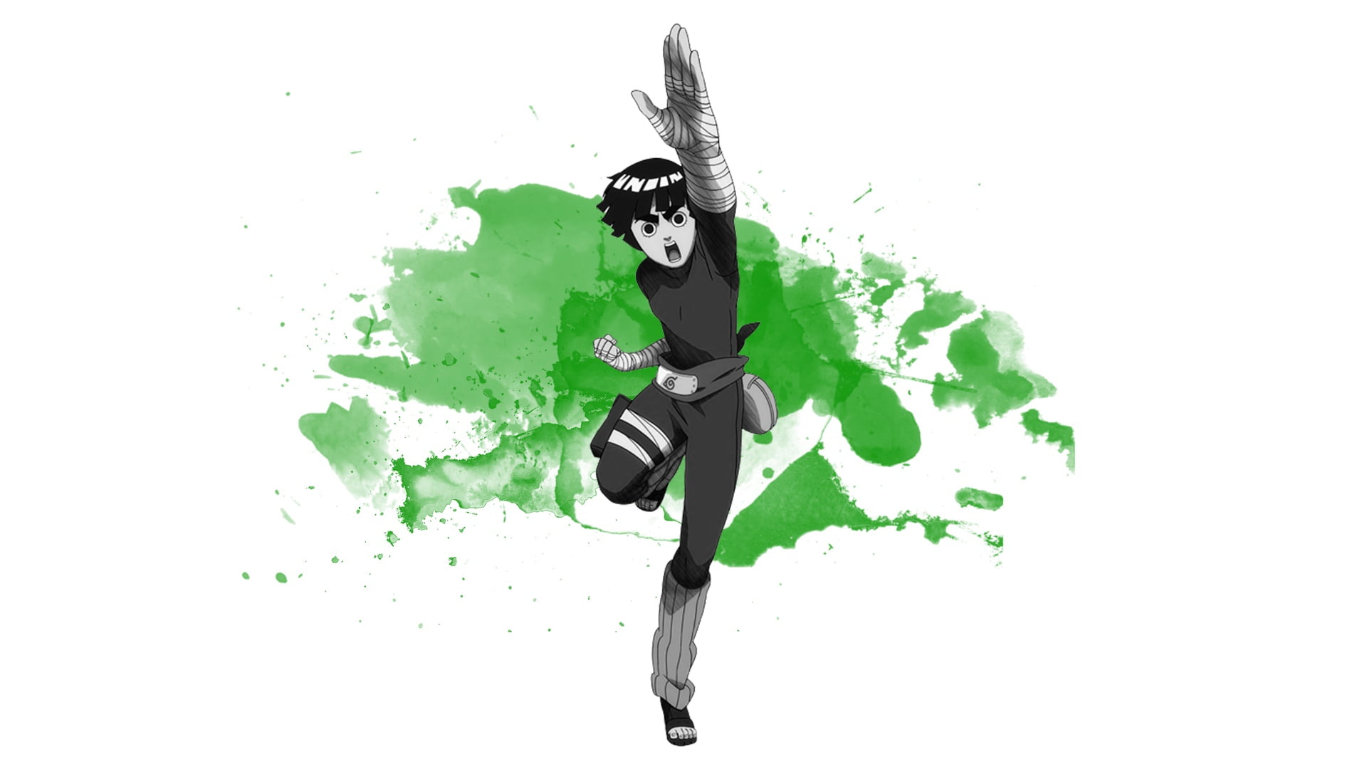 1080P, Anime, Green, Shounen, Naruto, Rock Lee, HD Wallpaper