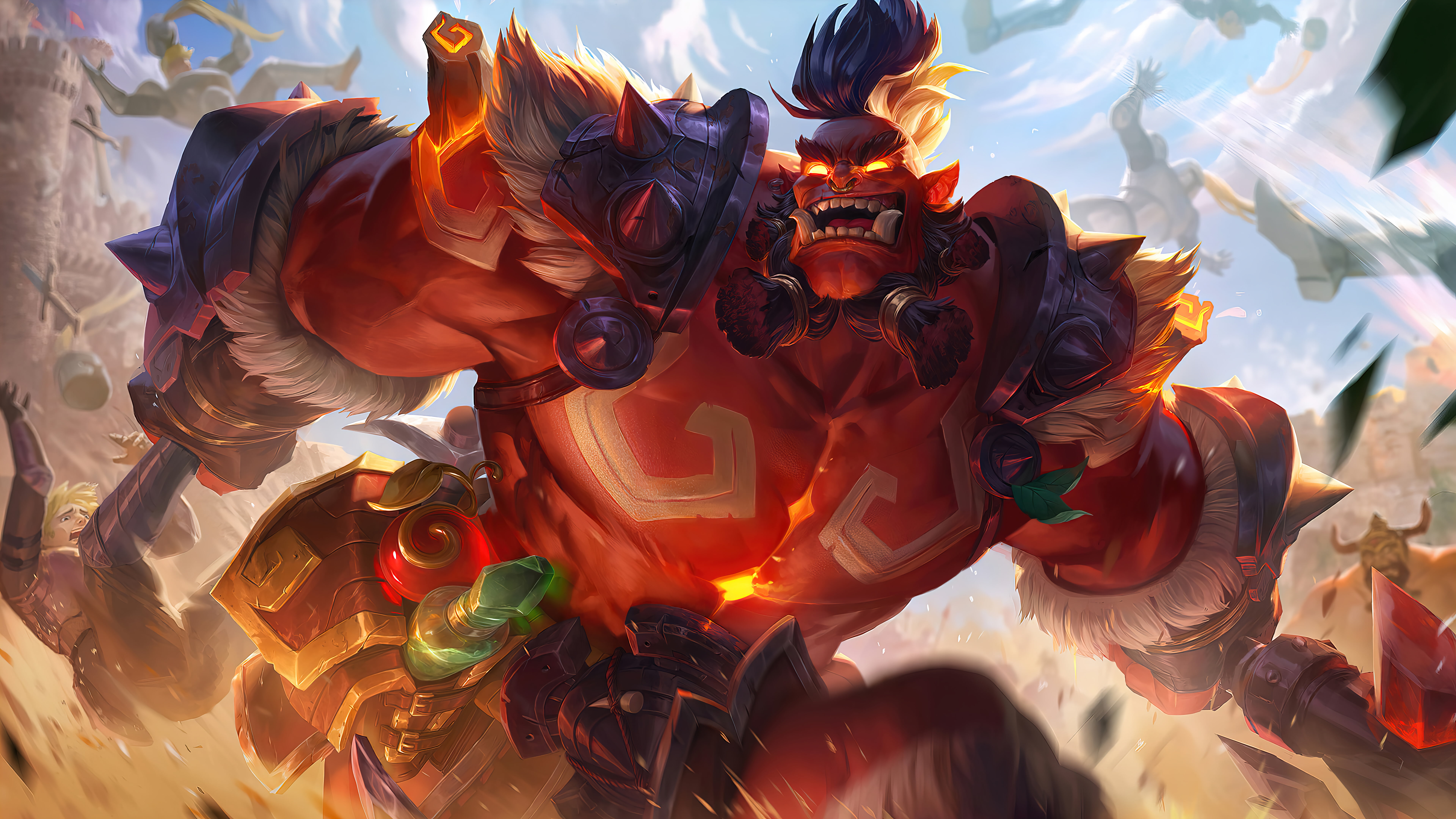 Dr. Mundo, 8K, digital art, Riot Games, 4K, Dr. Mundo (League of Legends), League of Legends, Doctor, HD Wallpaper