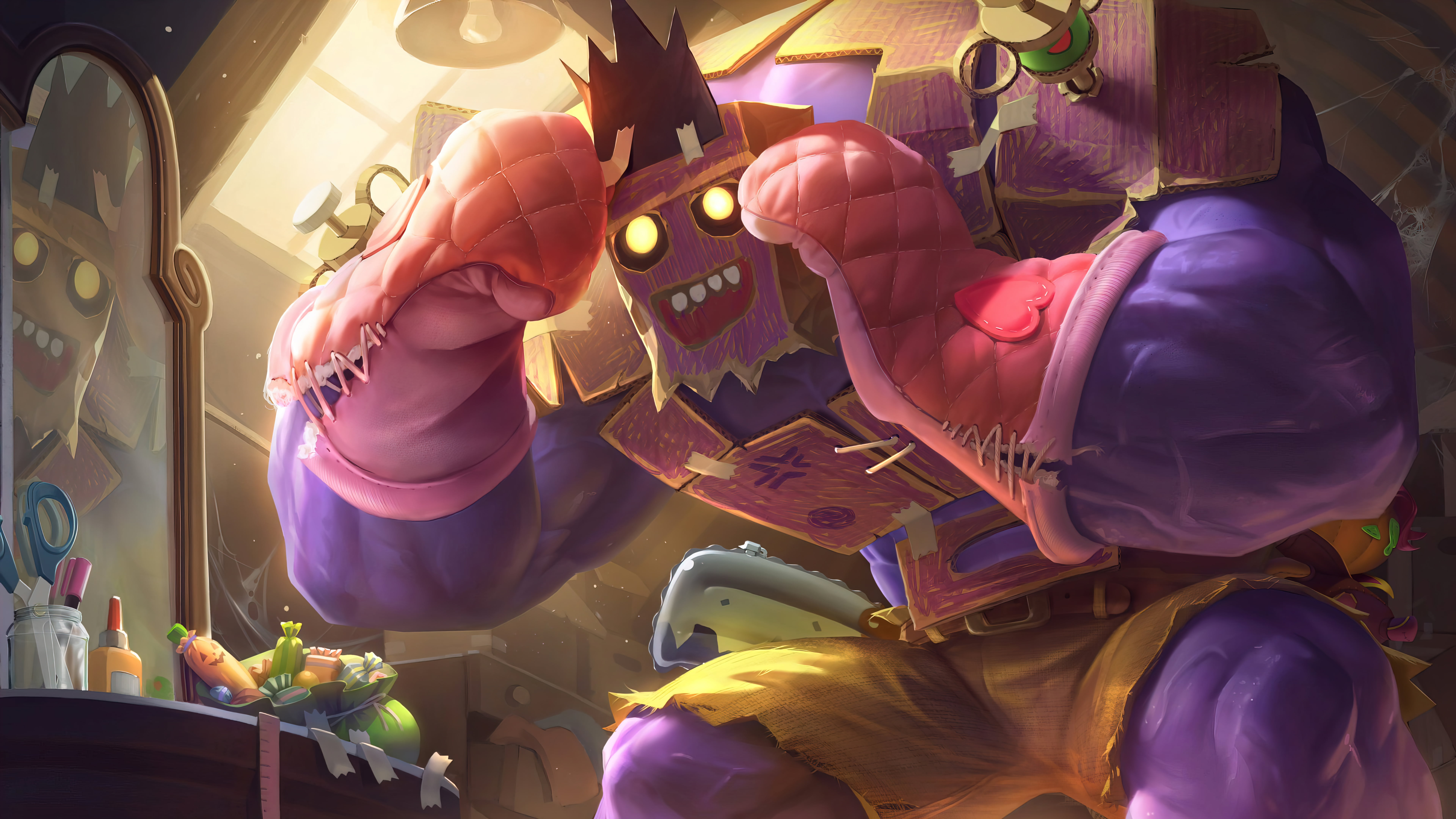 digital art, 4K, Dr. Mundo (League of Legends), League of Legends, Dr. Mundo, 8K, Riot Games, HD Wallpaper