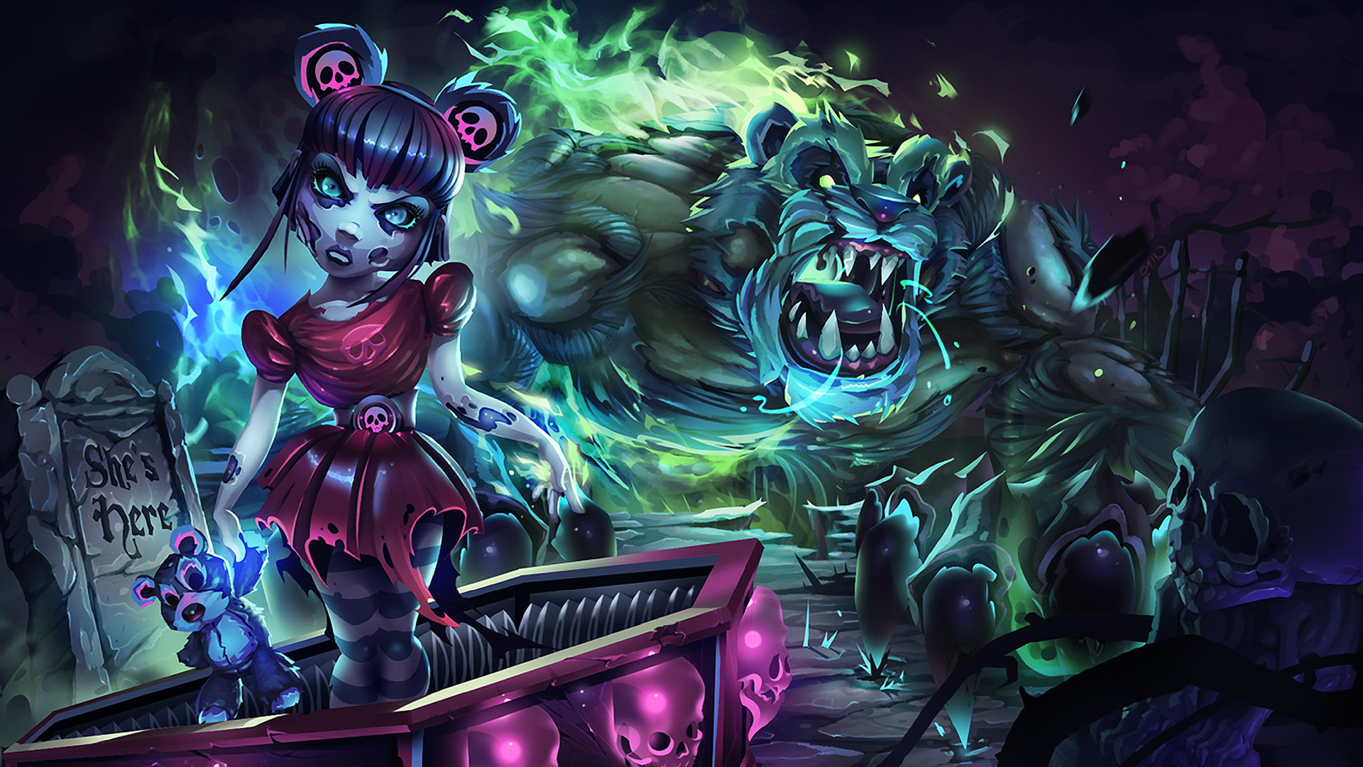 Tibbers, Annie, League Of Legends, 1080P, HD Wallpaper
