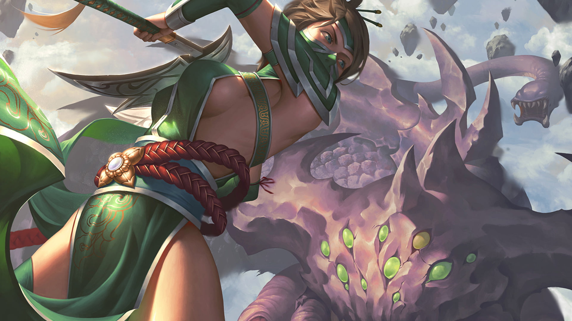 League Of Legends, Video Game, 1080P, Baron Nashor (League of Legends), Akali (League Of Legends), HD Wallpaper