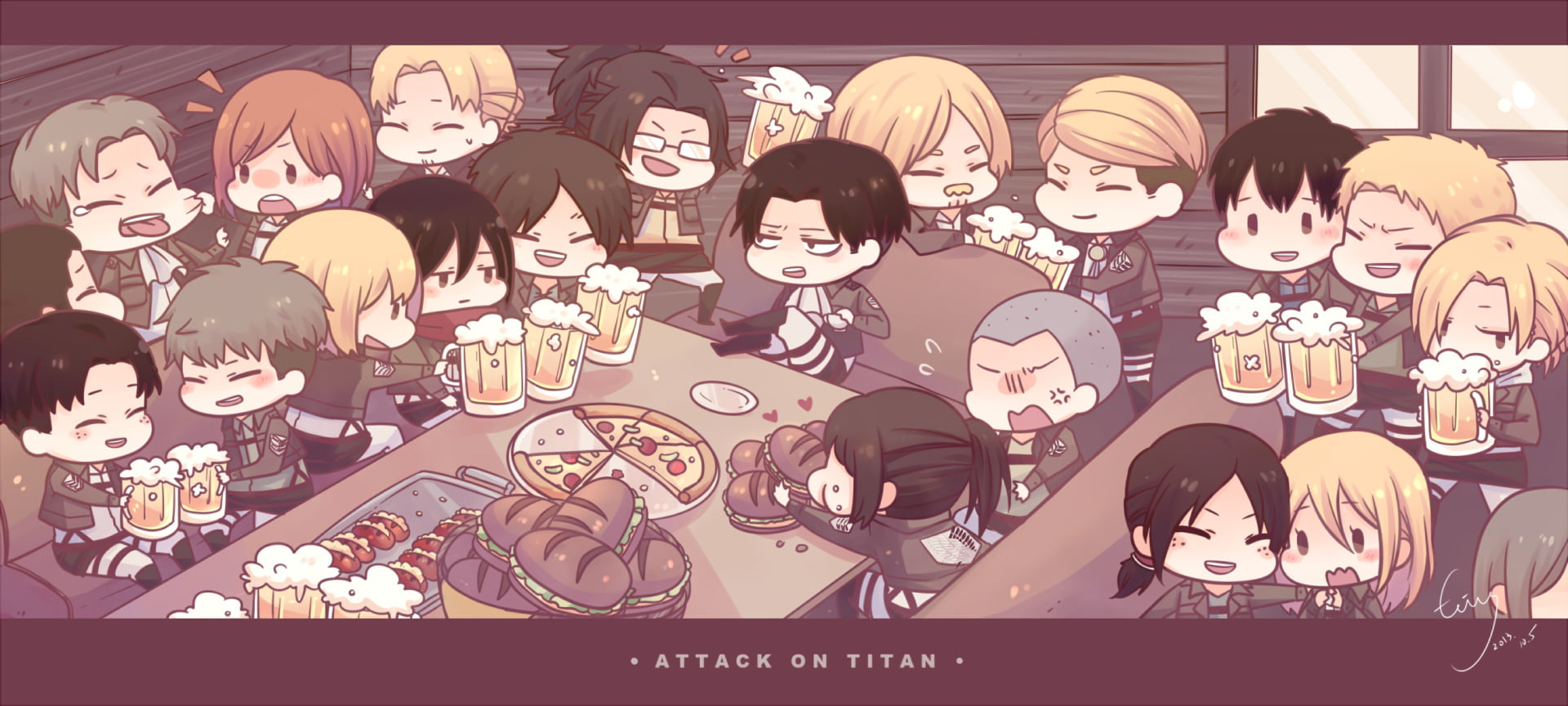 Bertolt Hoover, Levi Ackerman, Marco Bott, representation, Anime, Annie Leonhart, Erd Gin, Ymir (Attack on Titan), Sasha Blouse, human representation, collection, HD Wallpaper