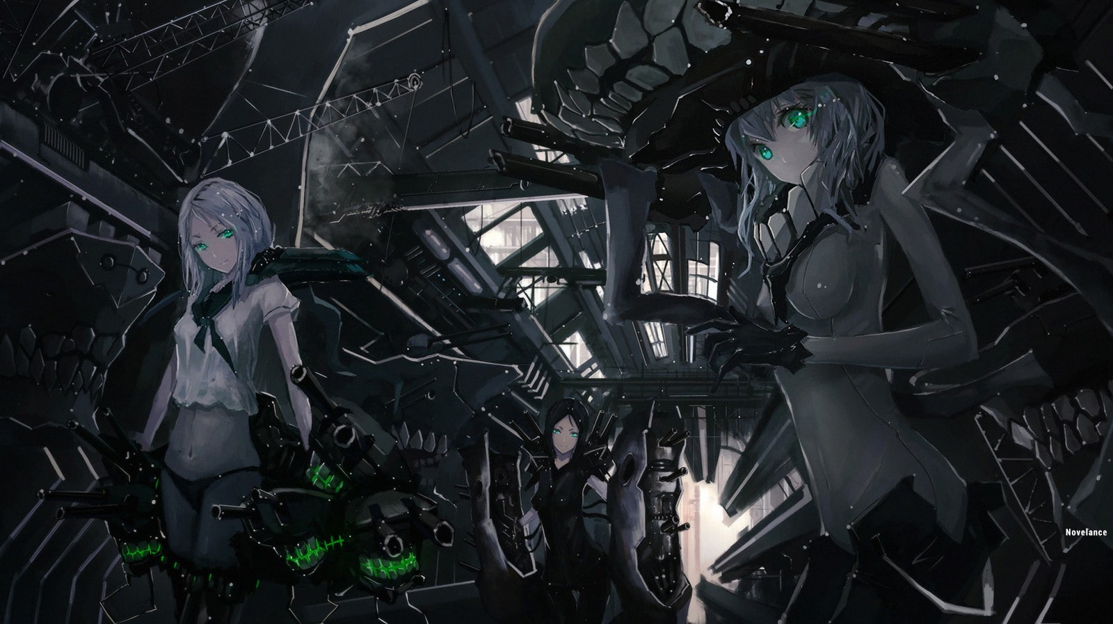 Ta-Class Battleship, anime girls, Ru-Class Battleship, 720P, Wo-Class Aircraft Carrier, Kantai Collection, HD Wallpaper