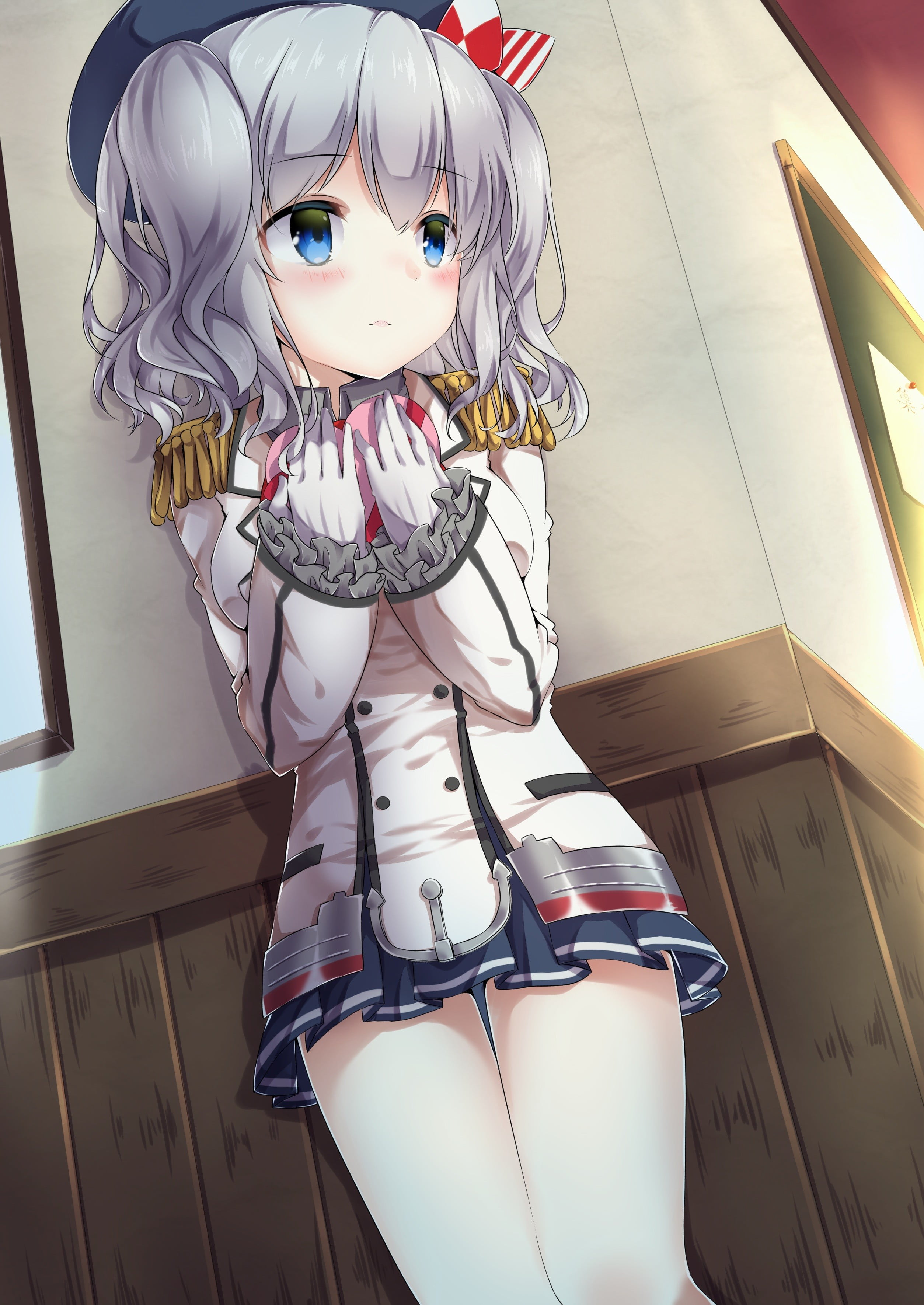 standing, indoors, childhood, Kashima (KanColle), fun, Valentine, offspring, representation, anime girls, creativity, males, one person, human representation, Phone HD Wallpaper