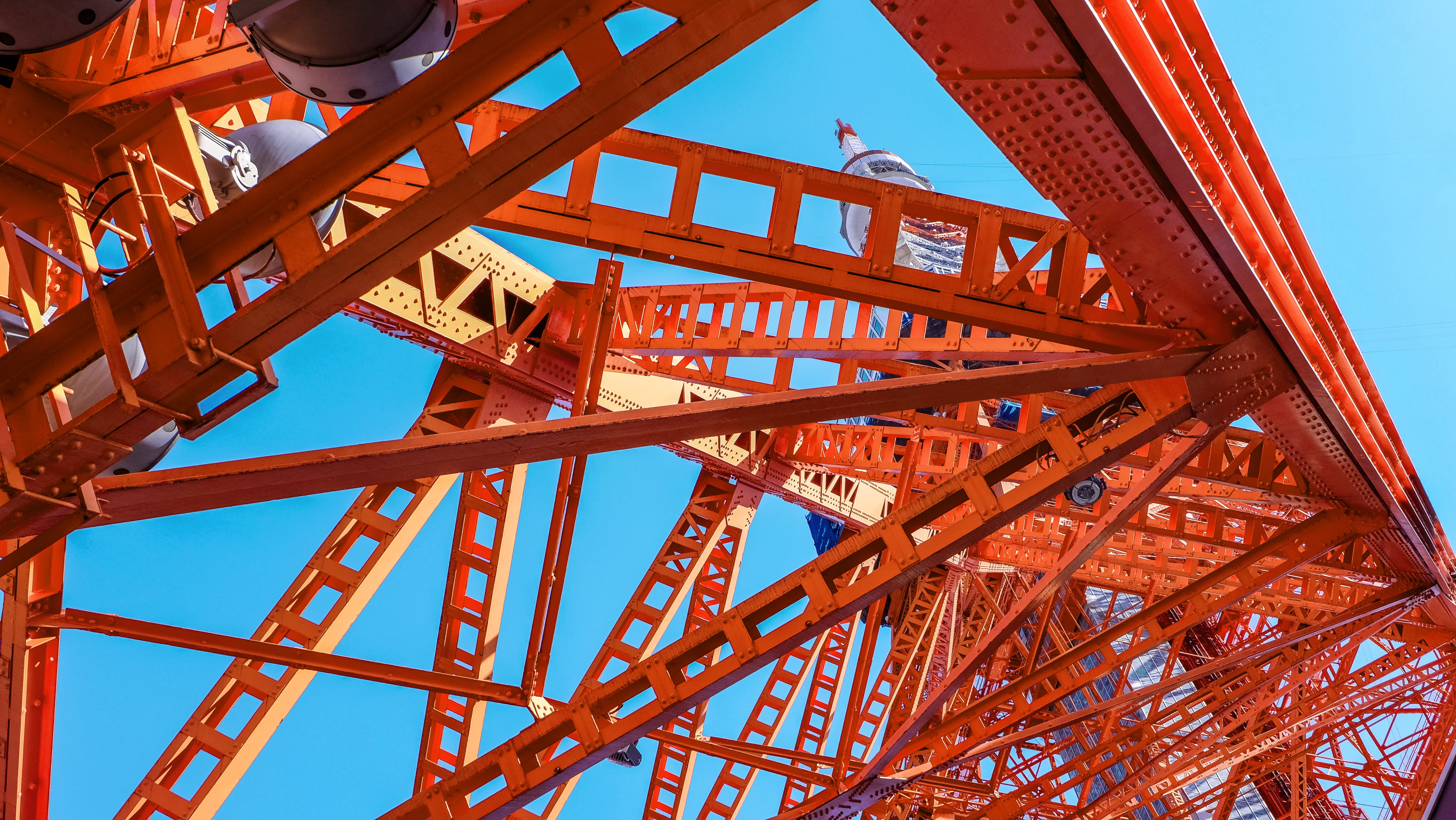 sky, television, minato-ku, tokyo, development, metal, japan, amusement park, urban, built structure, asia, honshu, machinery, arts culture and entertainment, HD Wallpaper