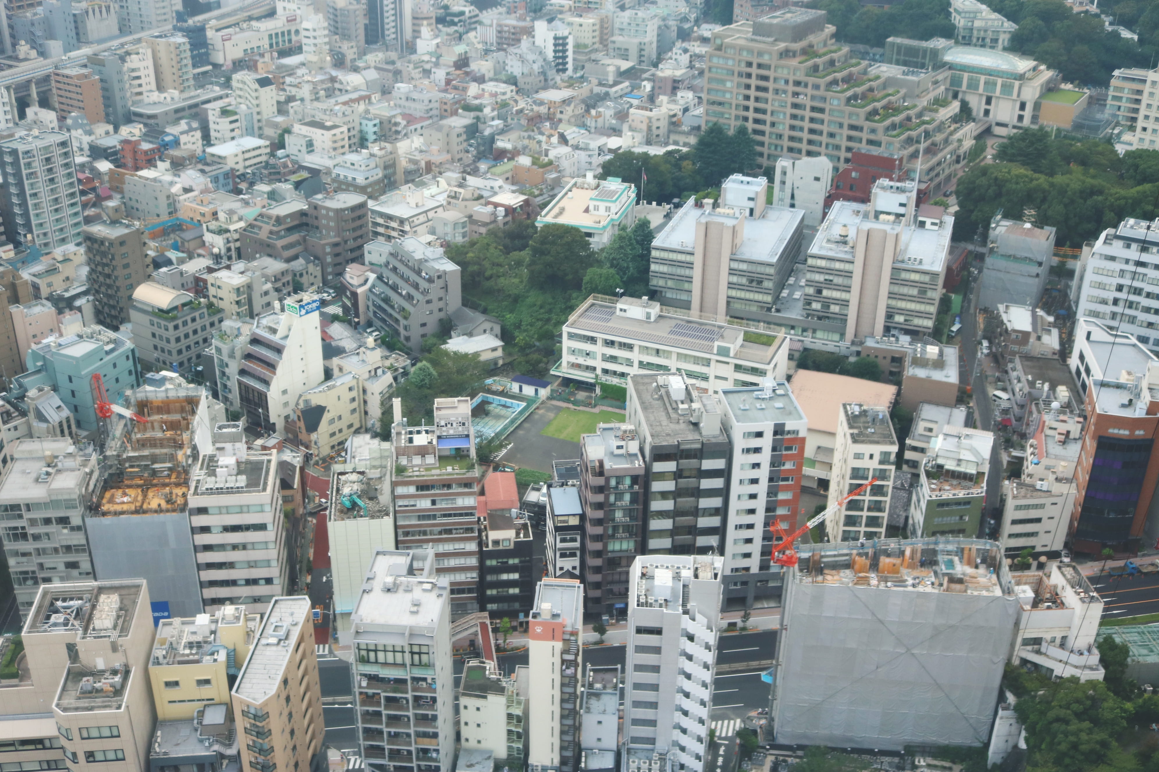 japan, urban, explore, tokyo tower, financial district, apartment, 4K, residential district, tokyo, outdoors, nature, day, view, skyview, above, modern, HD Wallpaper