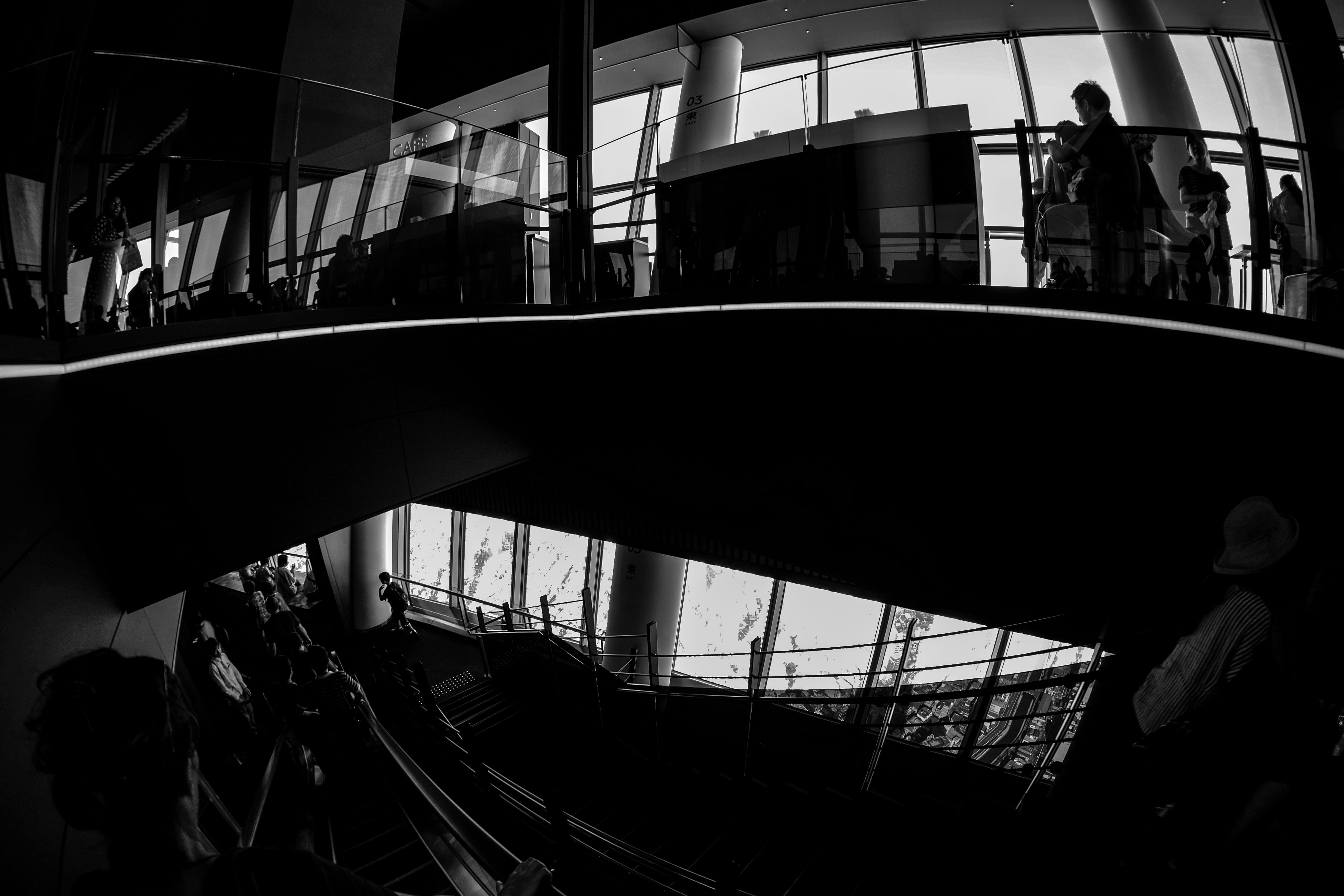 people, leisure activity, silhouette, medium group of people, women, railing, minato-ku, transportation, day, outdoors, 4K, built structure, group of people, HD Wallpaper