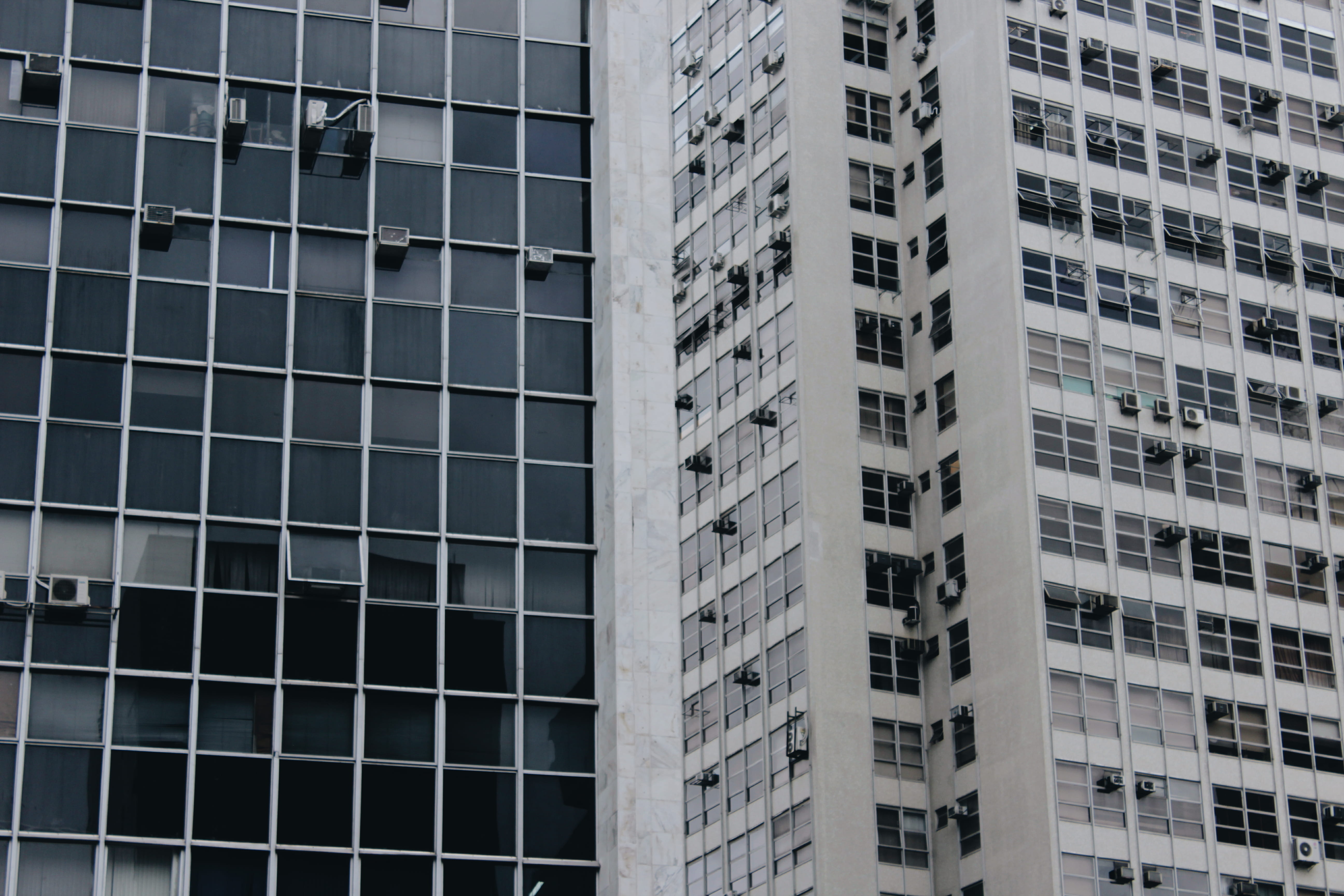 paulista avenue, building, prédios, architecture, pattern, glass - material, tall - high, day, in a row, brazil, full frame, city, modern, apartment, office building exterior, HD Wallpaper