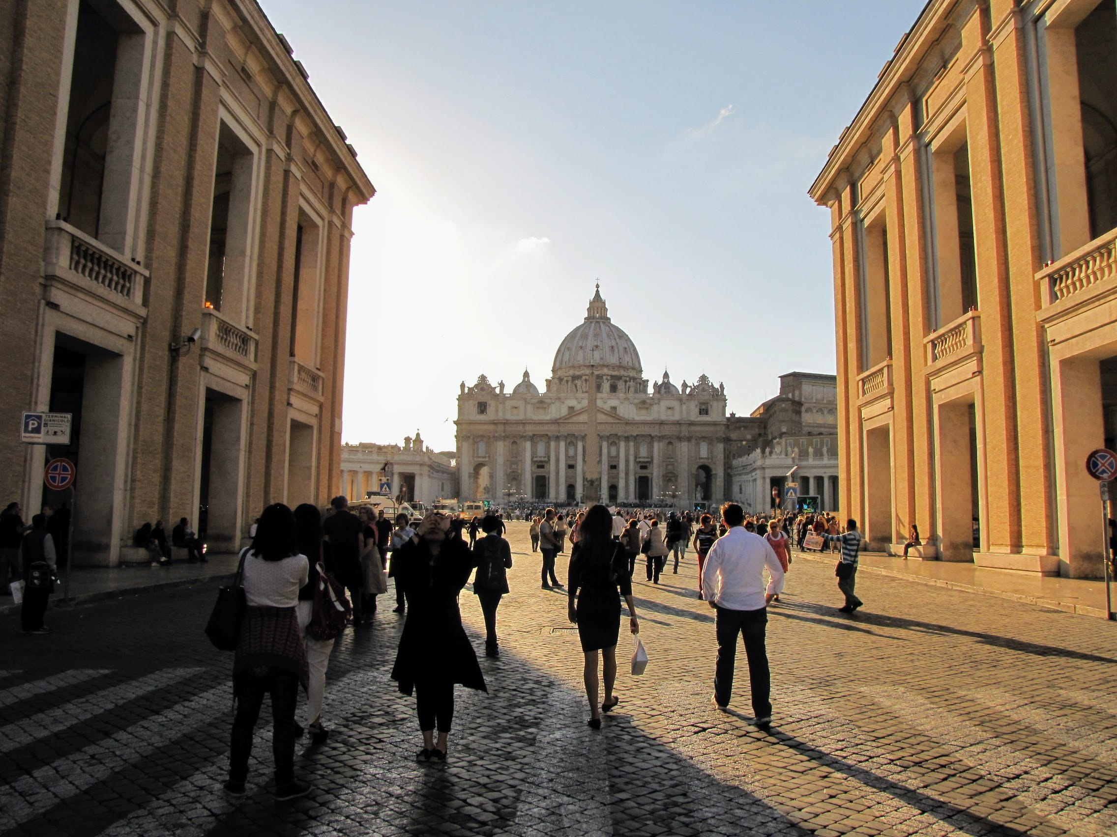 church, large group of people, people, crowd, st. peters basilica, day, vatican, group of people, 1080P, travel destinations, adult, lifestyles, italy, HD Wallpaper