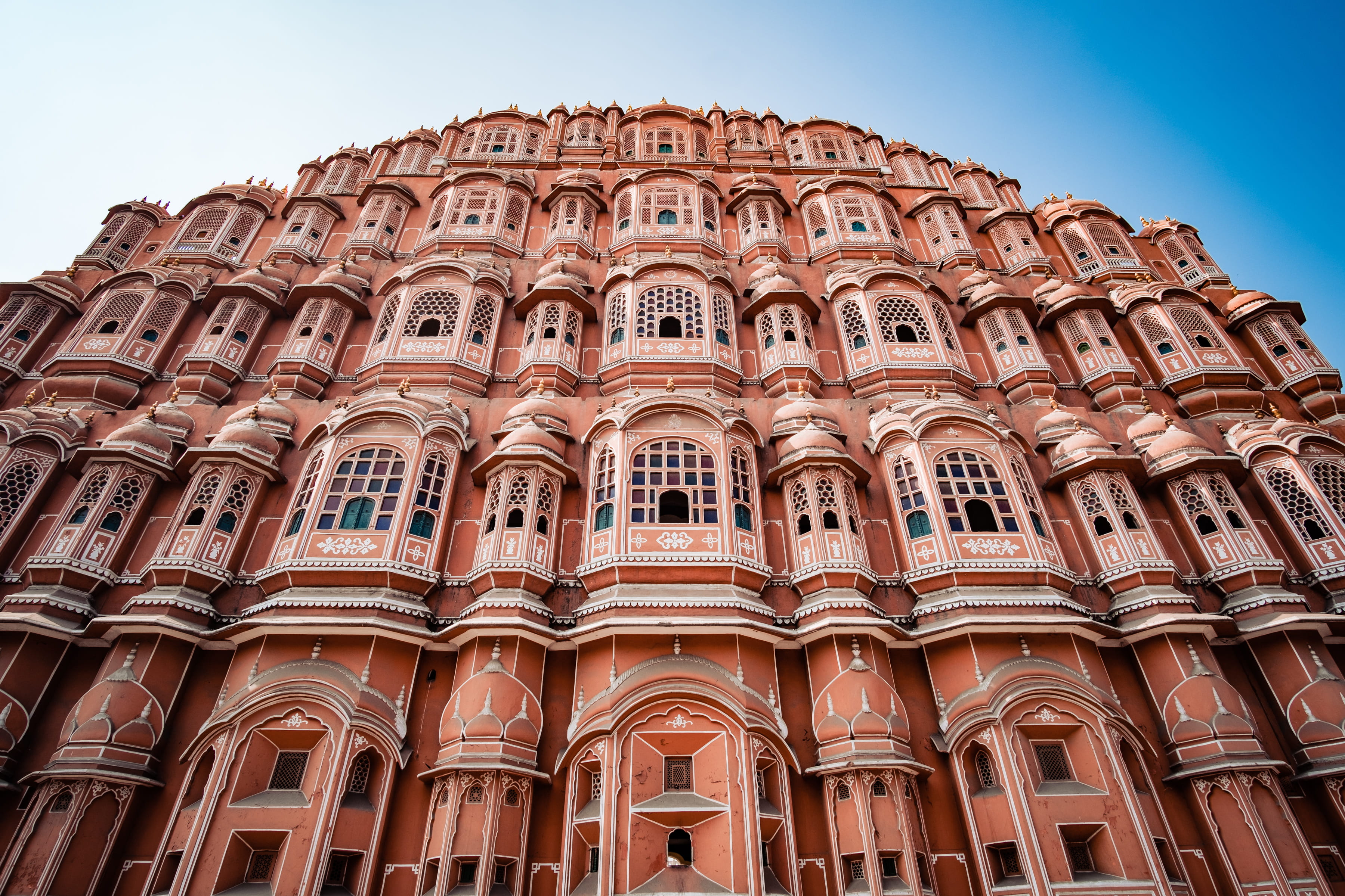 low, clear sky, window, architecture, built structure, concrete, the past, tourism, travel, traveller, photography, red, ornate, building, day, city, brown, HD Wallpaper