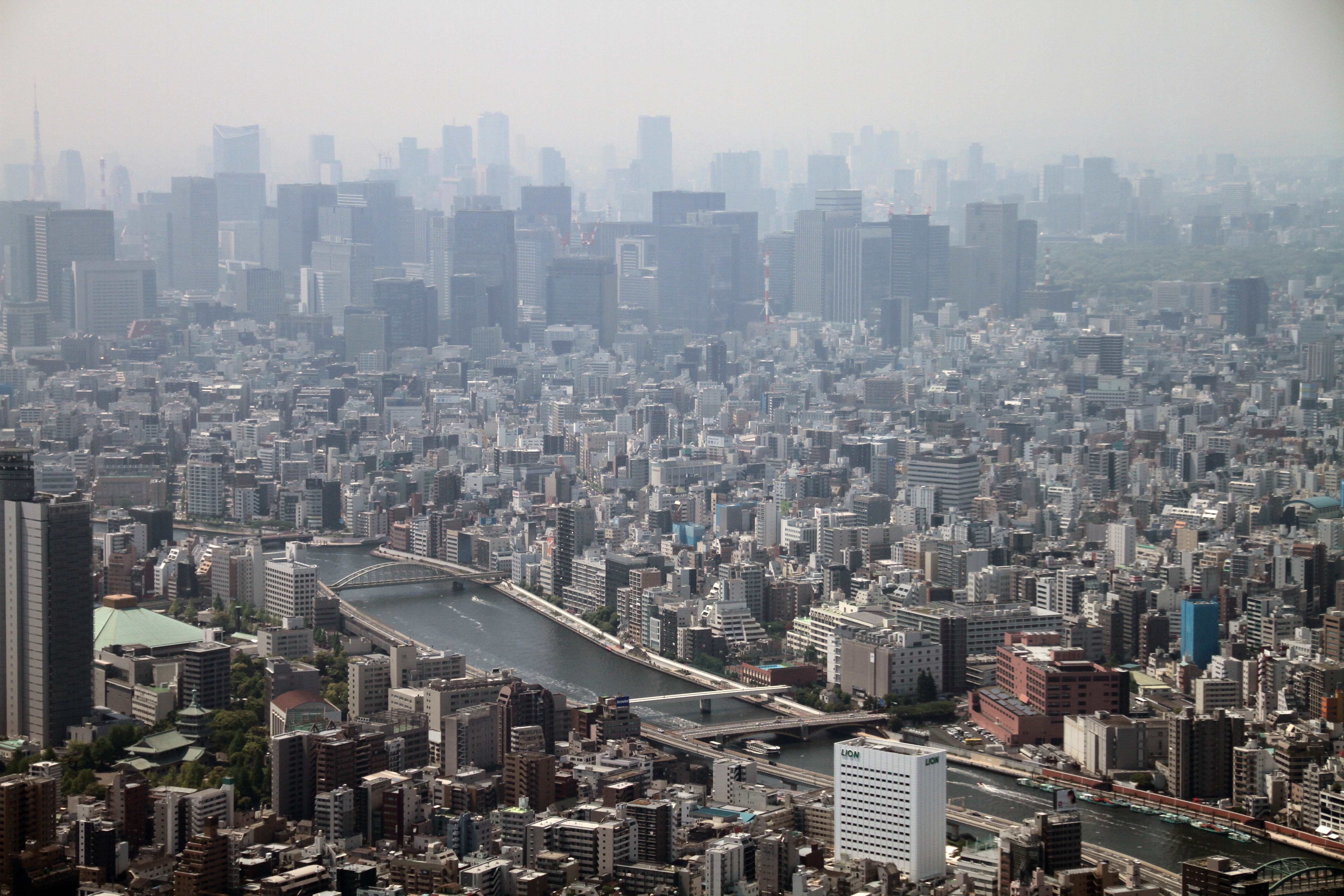 body, tower, financial district, modern, cityscape, skytree, residential district, nature, 5K, smog, across, landscape, high angle view, city, built structure, HD Wallpaper