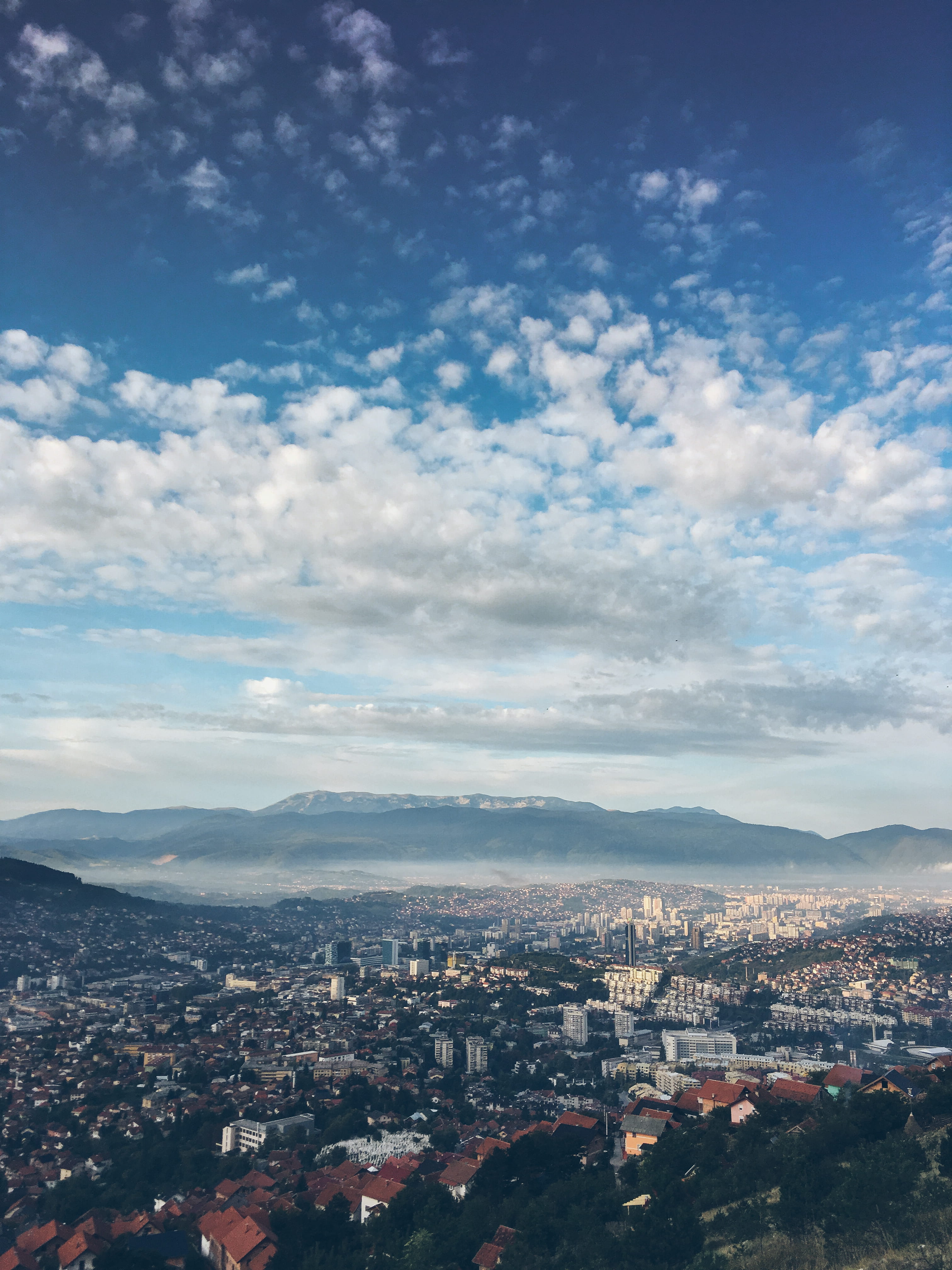 environment, residential district, townscape, bosnia, beauty in nature, crowded, stadt, iphone, cloud - sky, nature, bosnien, cloudy, city, high angle view, Phone HD Wallpaper
