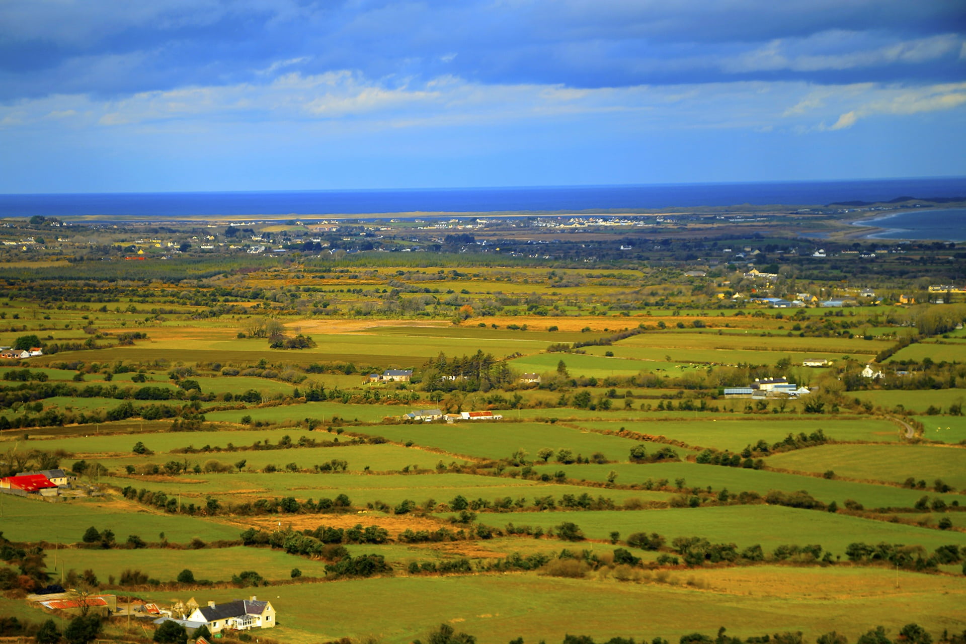 county kerry, 1080P, agriculture, anascaul, rural Scene, sky, farm, aerial view, day, tranquil scene, plant, environment, scenics, hill, green color, landscape, HD Wallpaper