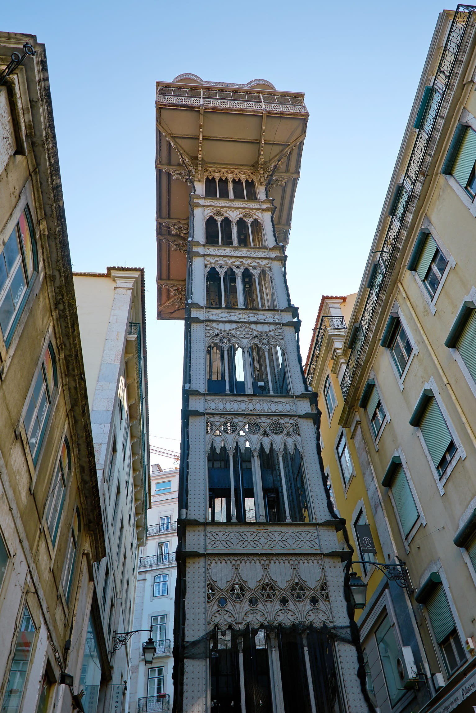 platform, window, low angle view, lisbon, building, sky, old, resort, architecture, observation deck, tall - high, view from the bottom, elevator, apartment, Phone HD Wallpaper