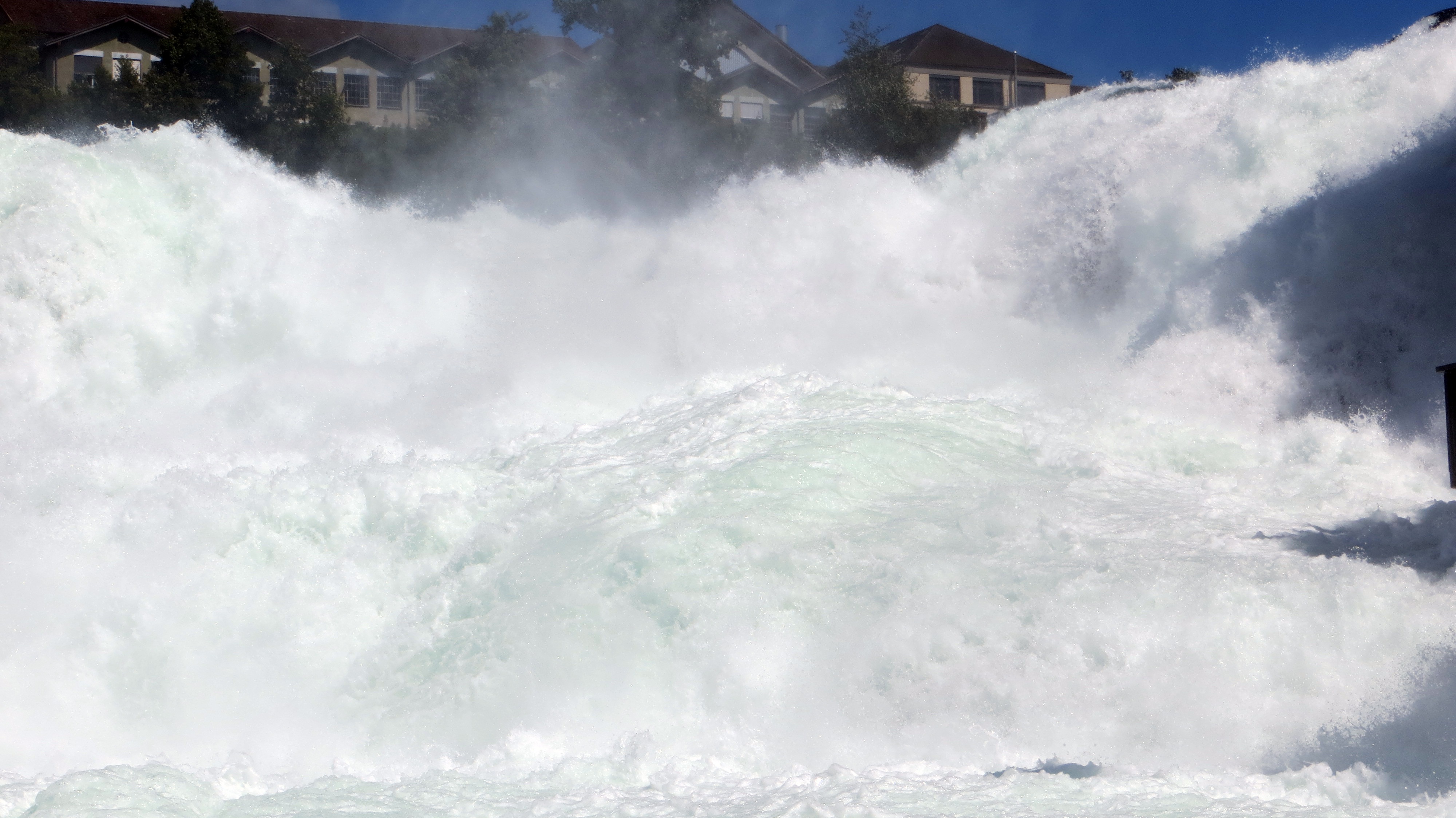 splashing, power in nature, rhine falls, day, enormous, murmur, nature, schaffhausen, germany, environment, spray, built structure, water, no people, rock, HD Wallpaper