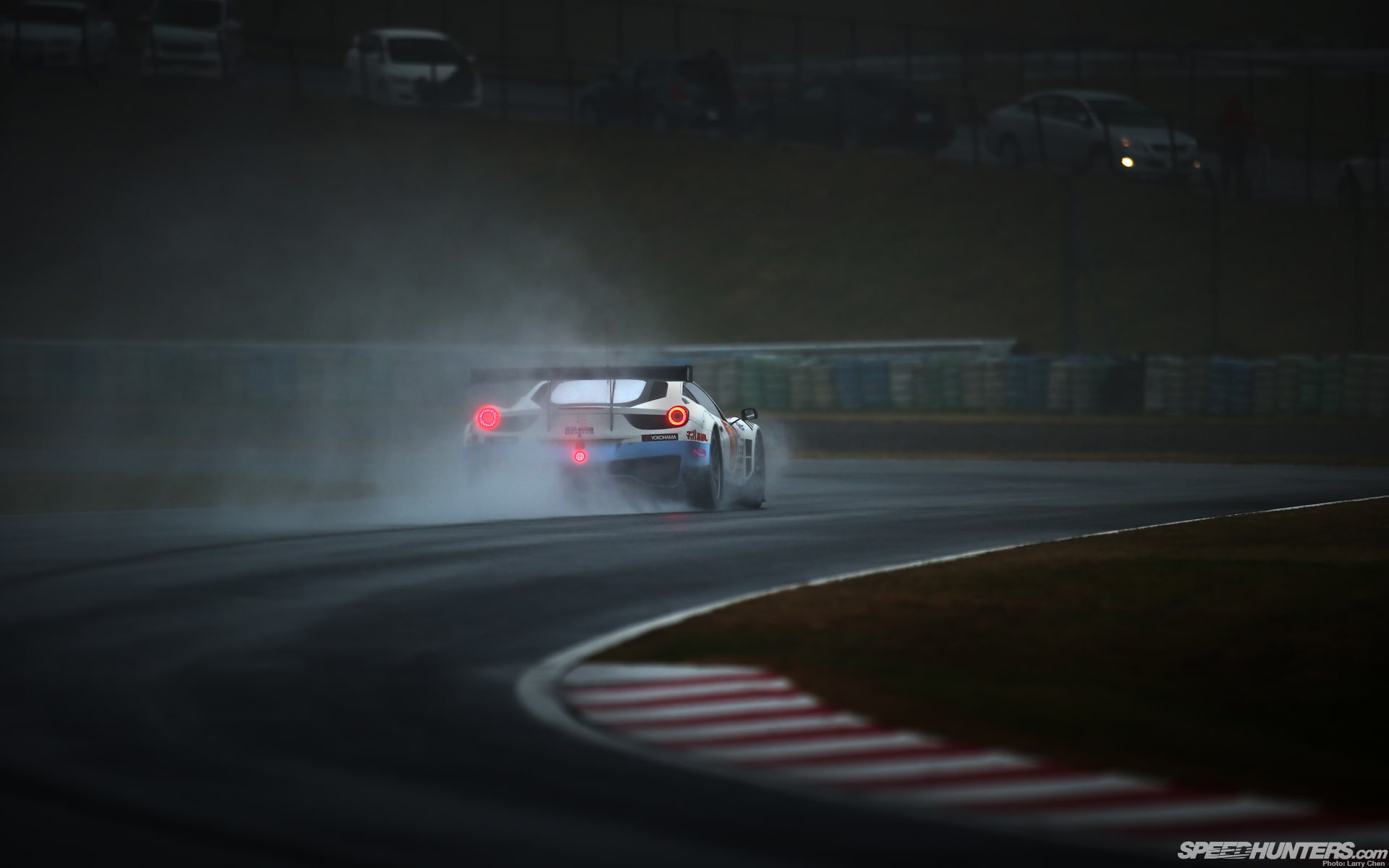 wet, 458, italia, ferrari, hd, track, cars, race, 1080P, car, HD Wallpaper