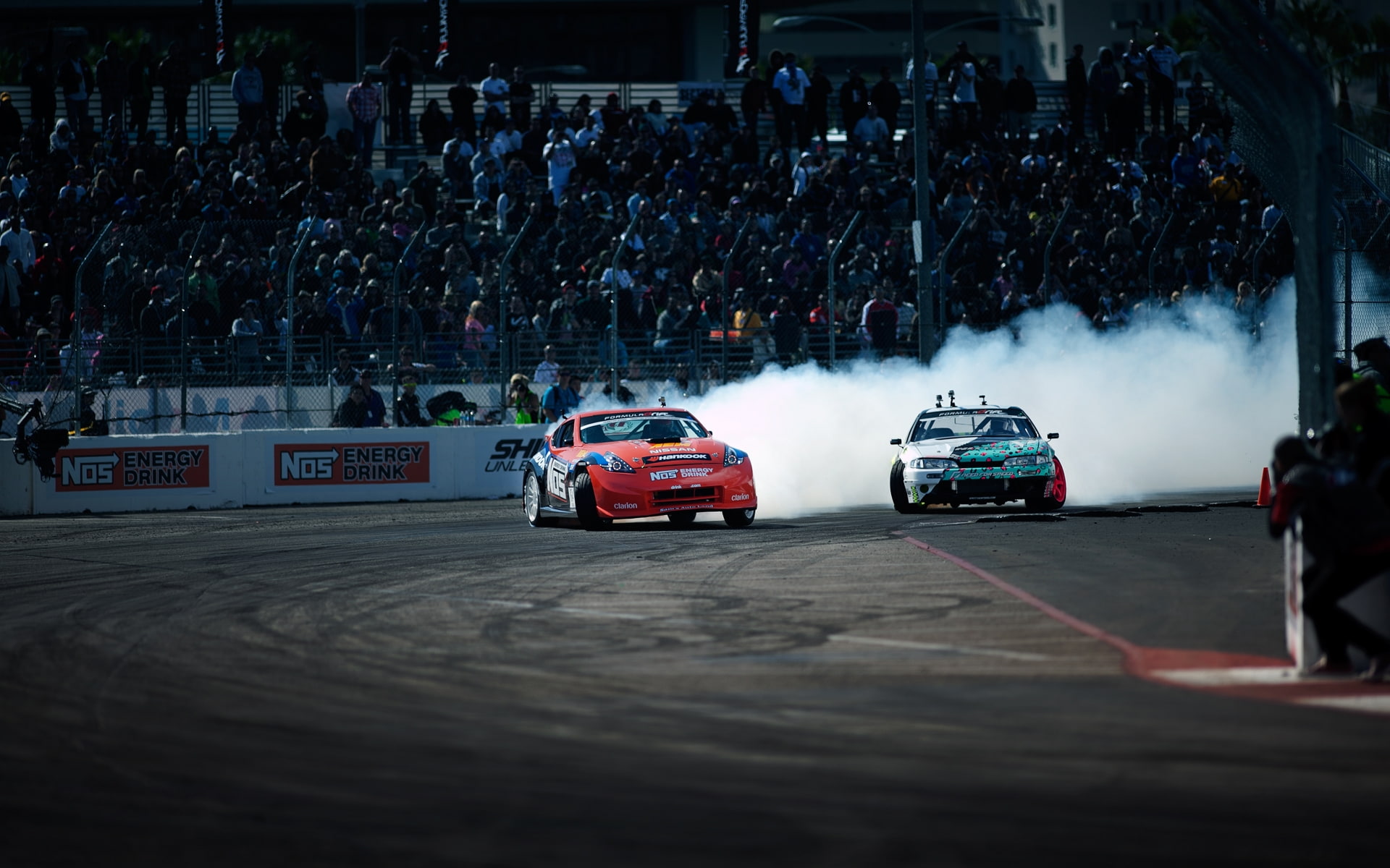 burnout, silvia, nissan, race, 1080P, 370z, hd, drift, competition, smoke, z, track, cars, HD Wallpaper