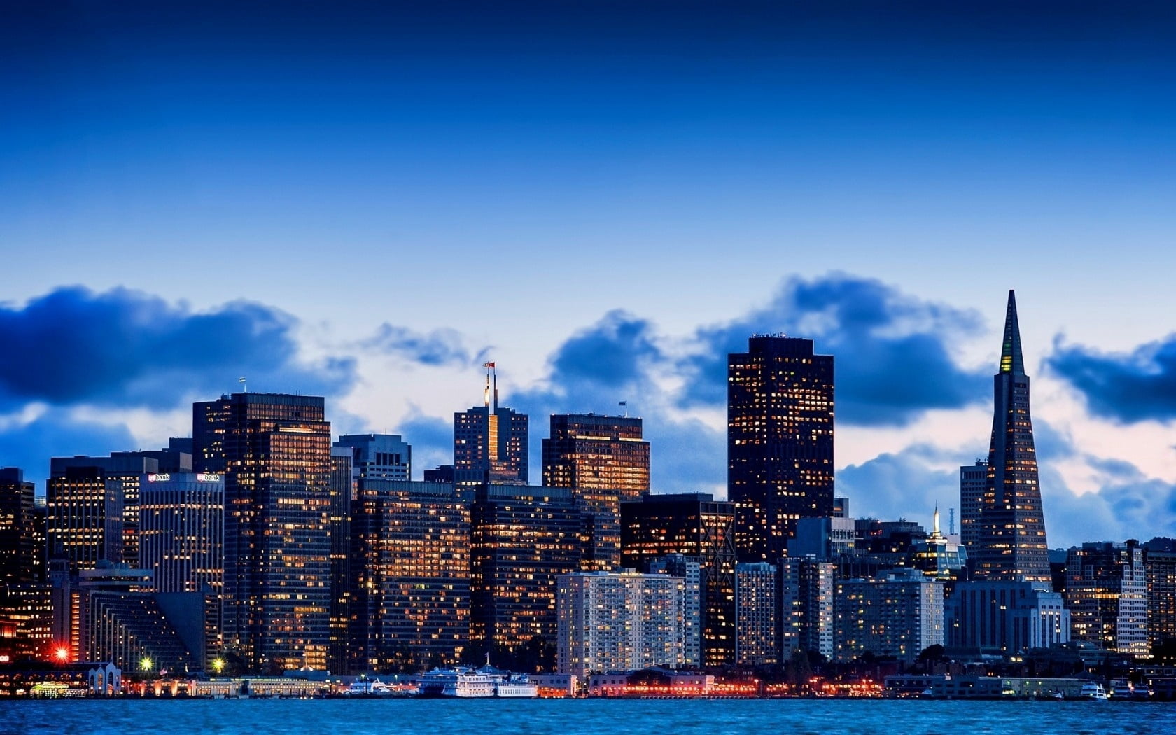 office Building, california, urban Scene, famous Place, sea, hudson River, tower, landscape, skyscraper, spire, no People, lower Manhattan, sunset, scenics, HD Wallpaper