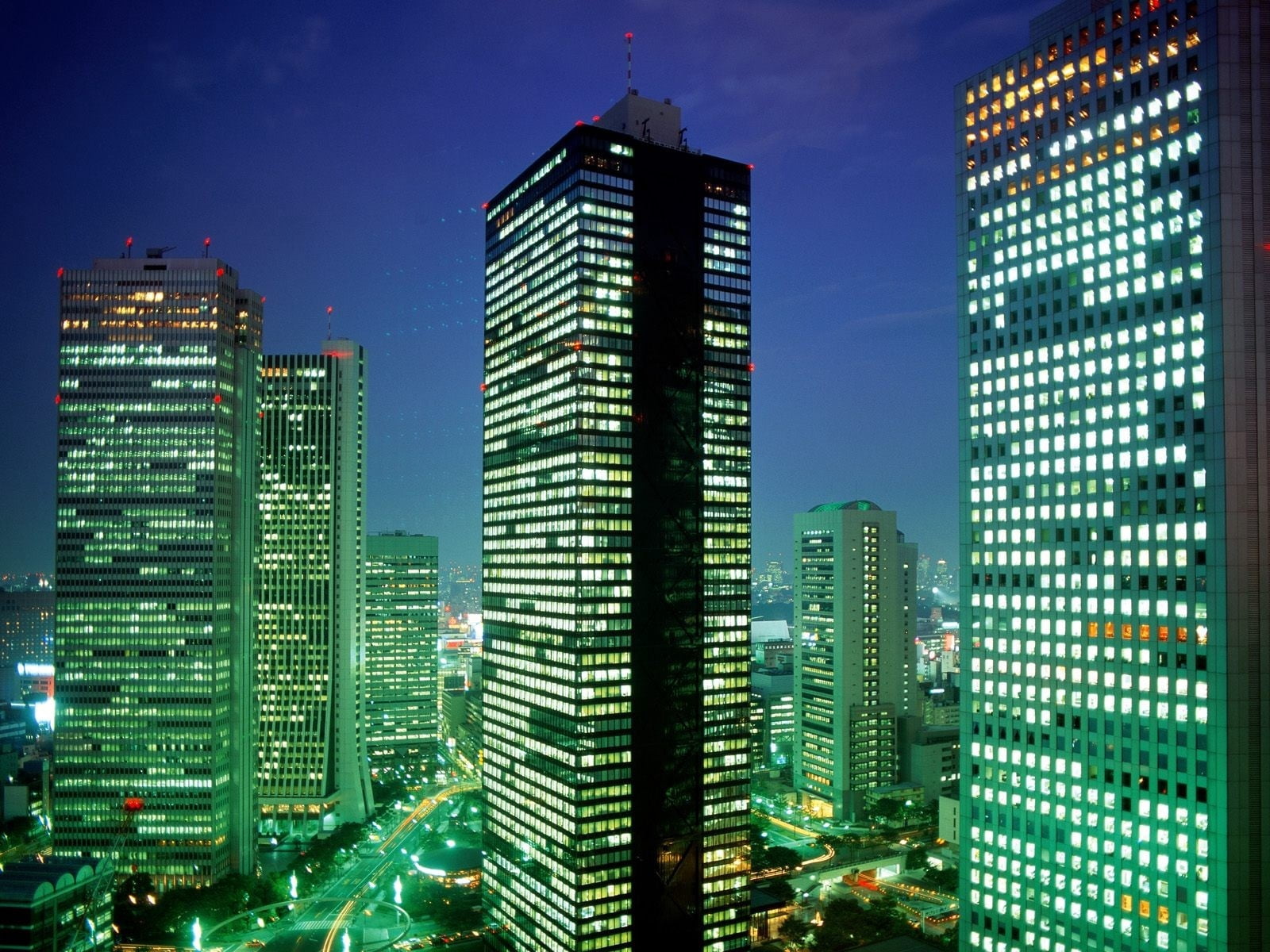 tall - High, top view, sky, outdoors, concrete, light - Natural Phenomenon, tower, cityscape, japan, famous Place, landscape, futuristic, business, financial District, HD Wallpaper