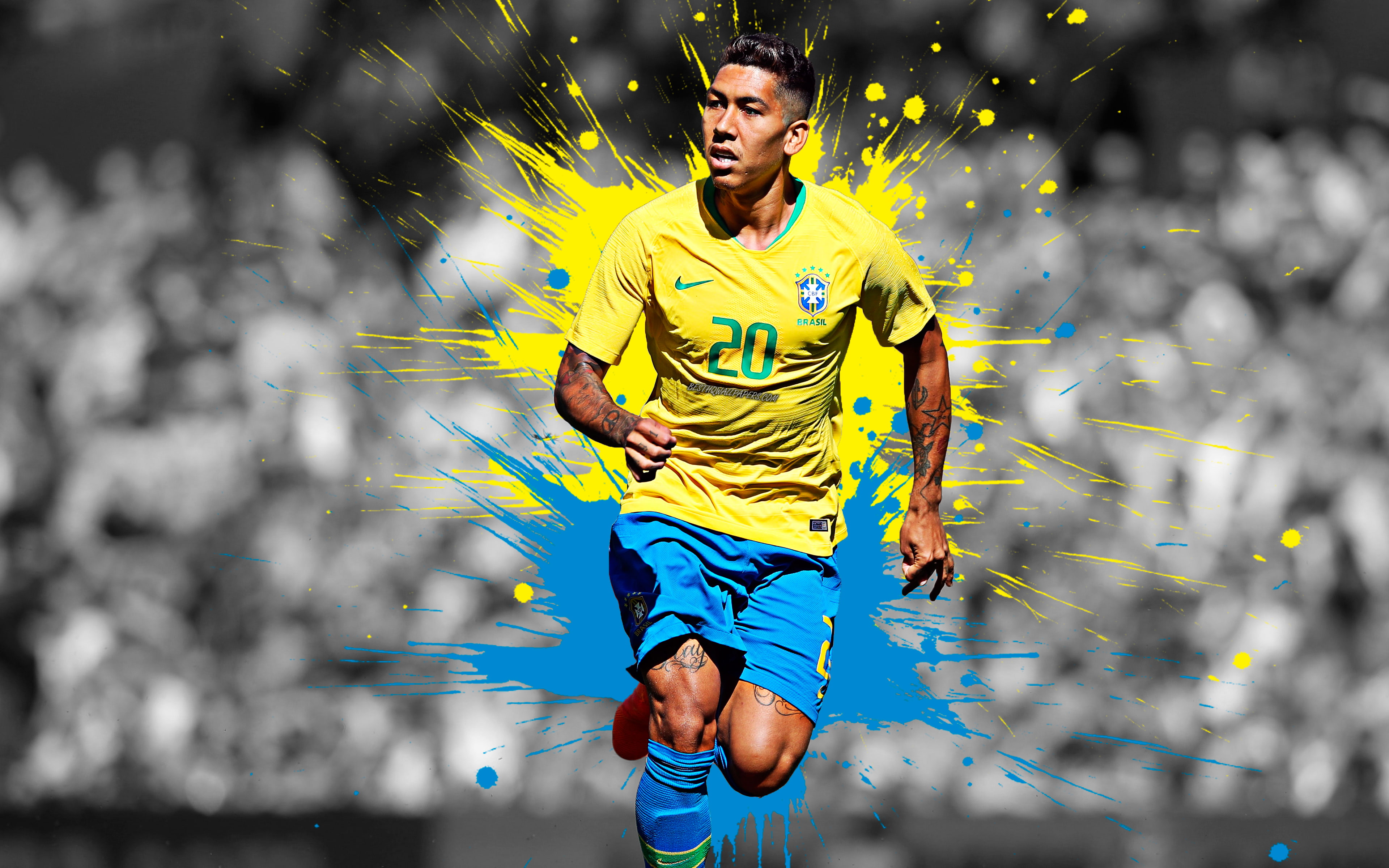 Soccer, 4K, Brazilian, Roberto Firmino, Footballer, HD Wallpaper