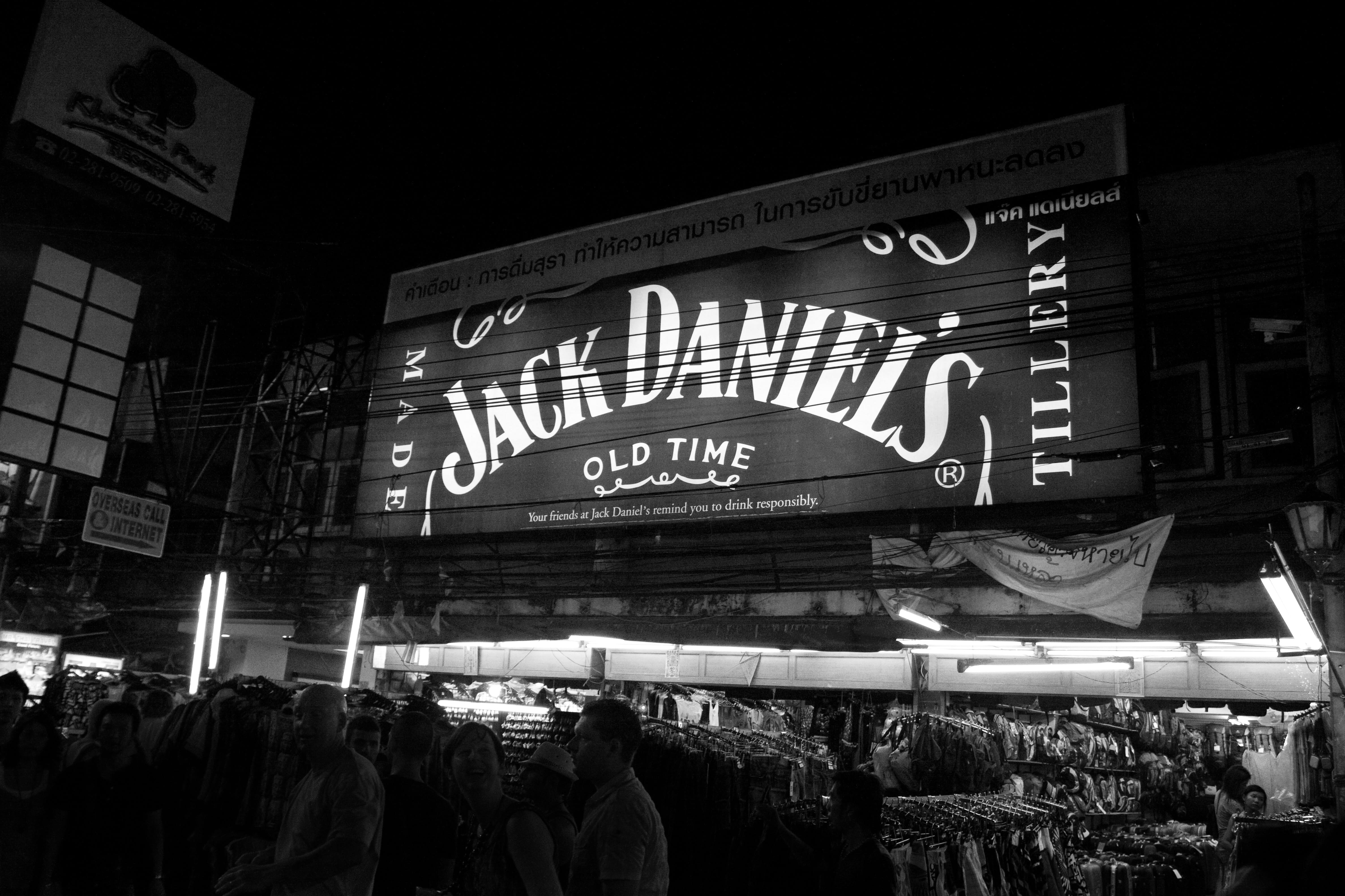 sign, Khao San Road, city, taken, famous, group of people, urban, consumerism, built structure, urban Scene, asia, night time, western script, store, neon, HD Wallpaper