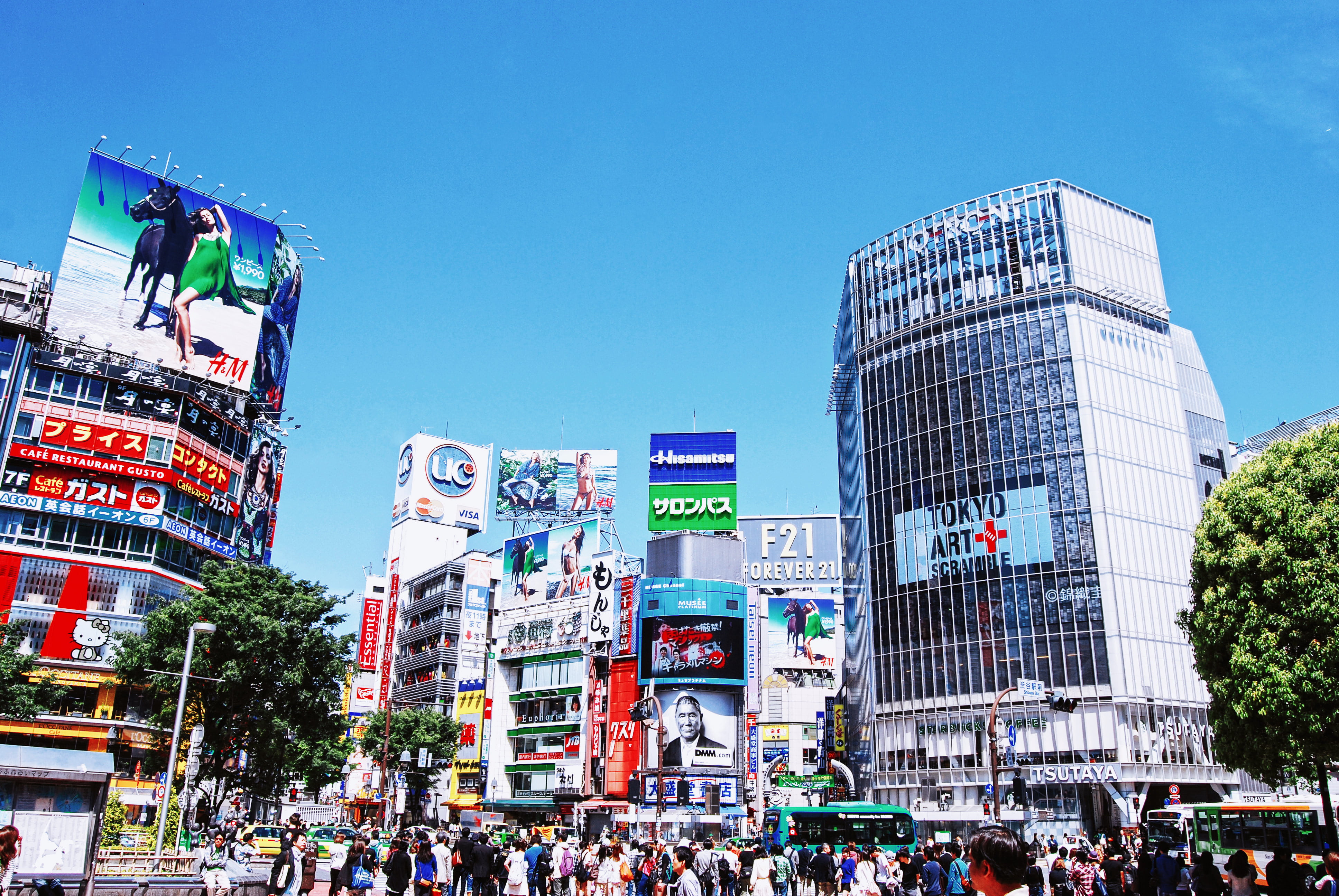 rise, streets, street, shopping, infrastructure, japan, crowded, skyscraper, nature, architecture, people, building, outdoors, women, sky, 4K, building exterior, HD Wallpaper